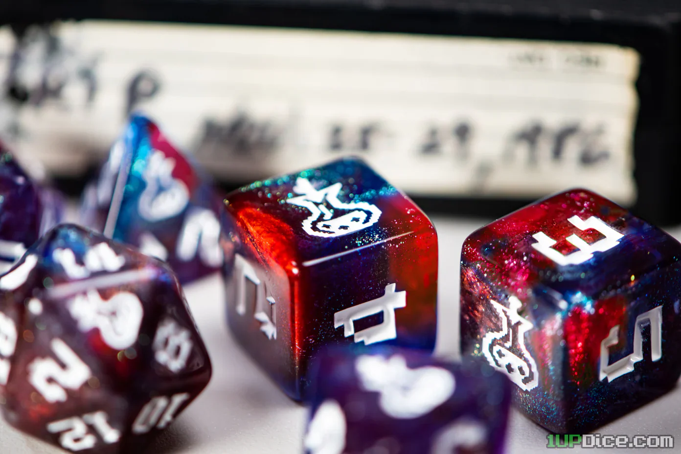 1UP Dice Elixir of Vitality | RPG Polyhedral Dice Set | Infinite Black - Image 4