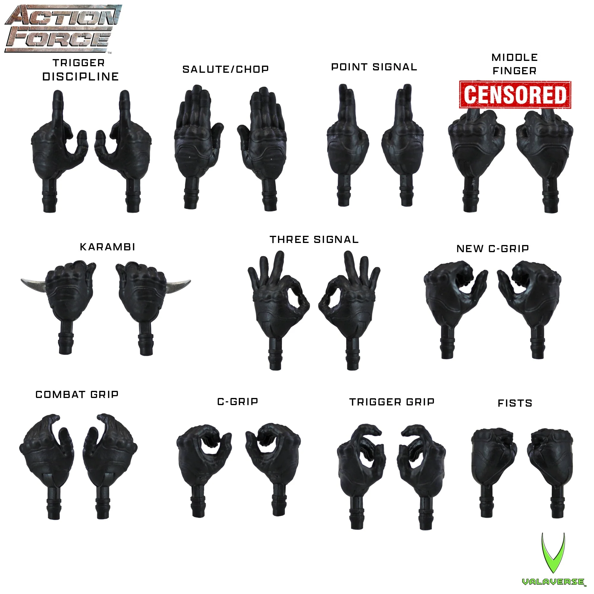 Action Force Hand Pack Alpha | Valaverse (1:12 Scale) - Image 3