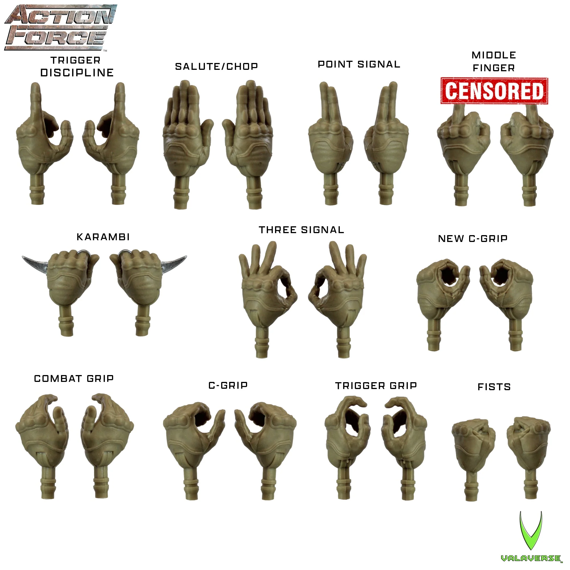 Action Force Hand Pack Bravo | Valaverse (1:12 Scale) - Image 3