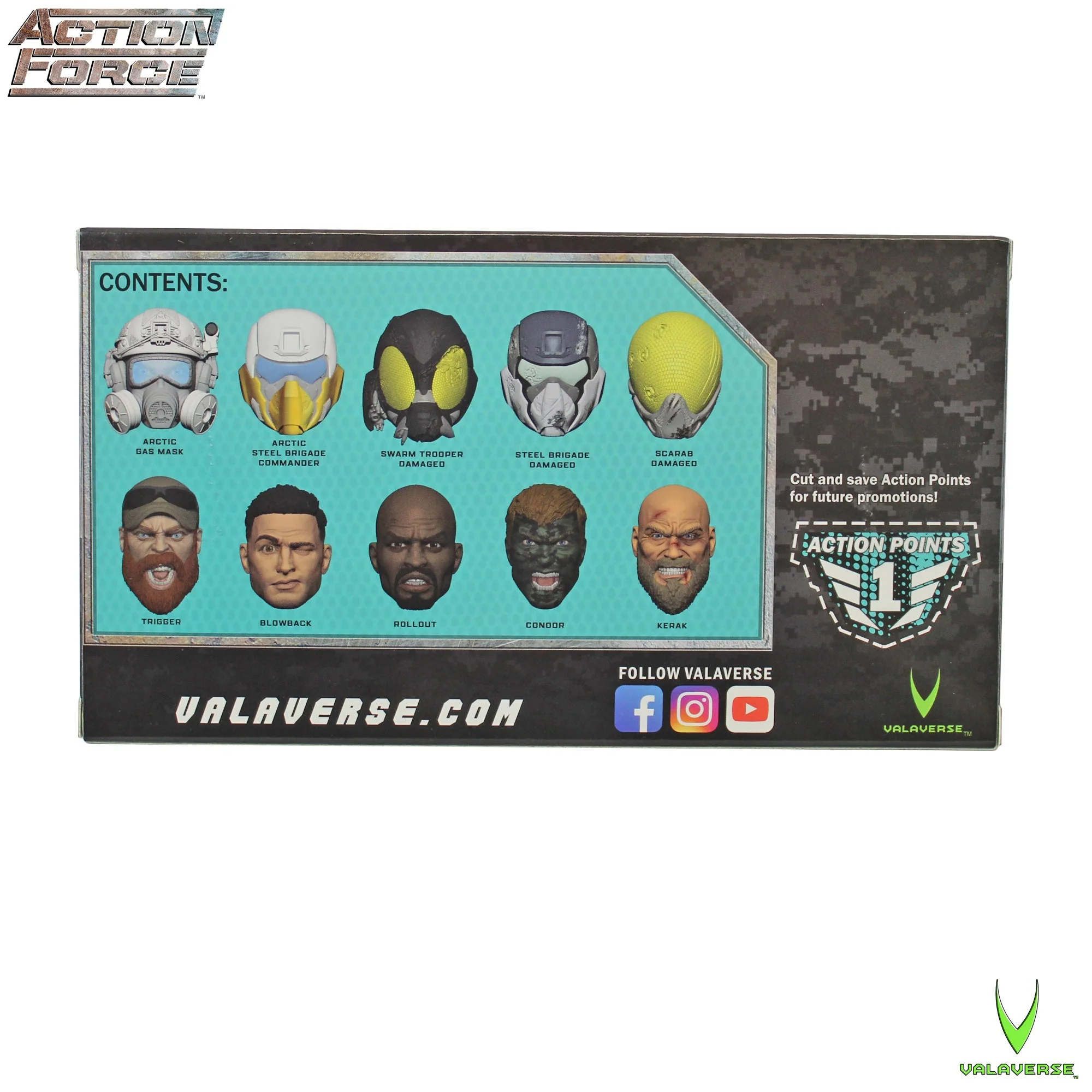 Action Force Head Pack Alpha | Valaverse (10 Alternate Heads) - Image 3
