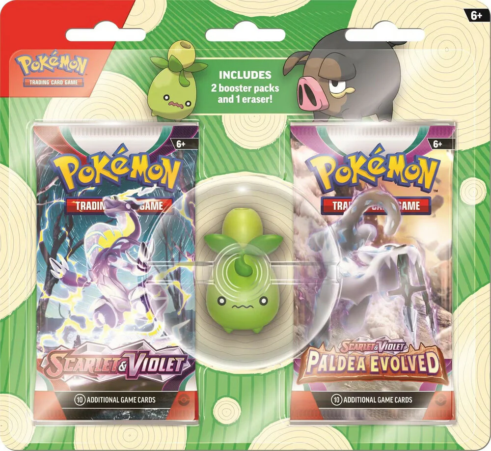 Pokemon Back to School Eraser Blister Pack