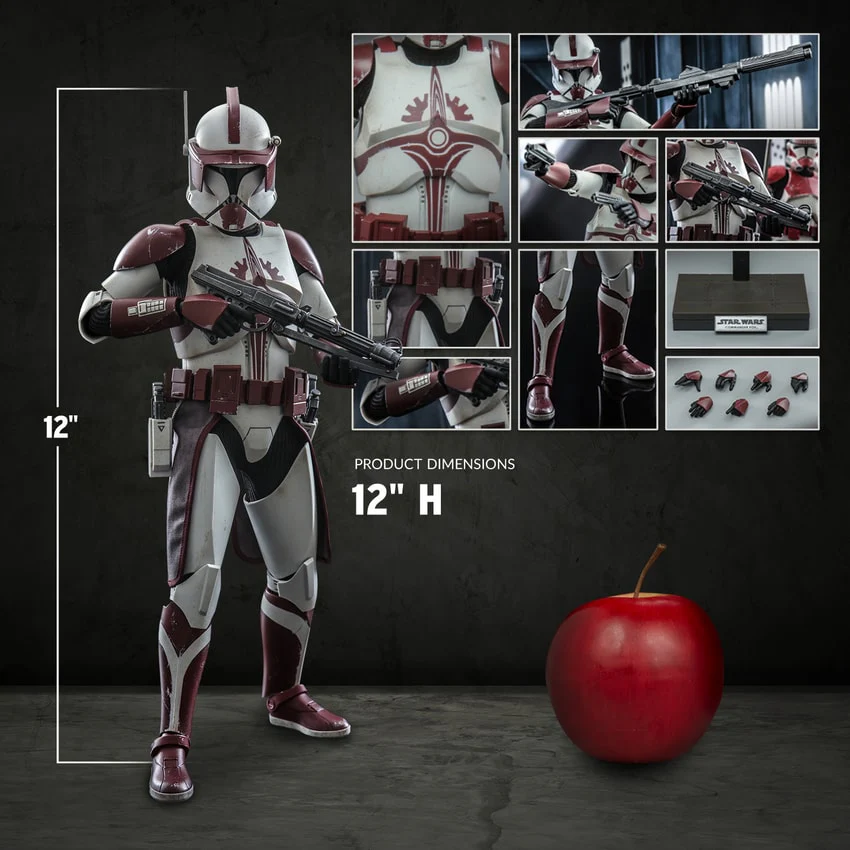 CLONE COMMANDER FOX Hot Toys Sixth Scale Premium Figure (The Clone Wars) - Image 2