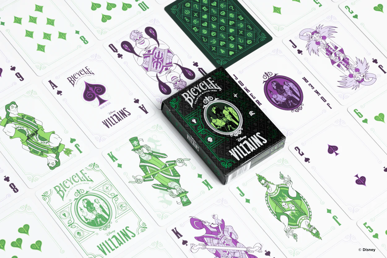 Disney Villains Inspired Playing Cards by Bicycle- Green - Image 2
