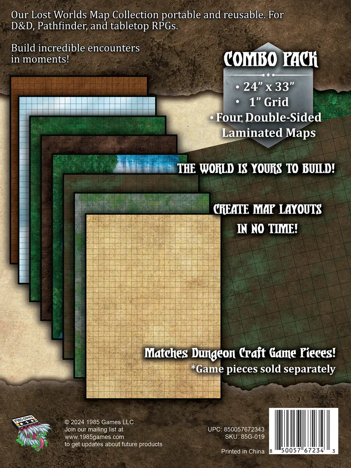 DUNGEON CRAFT BATTLE MAP: LOST WORLD 4PK - Image 2