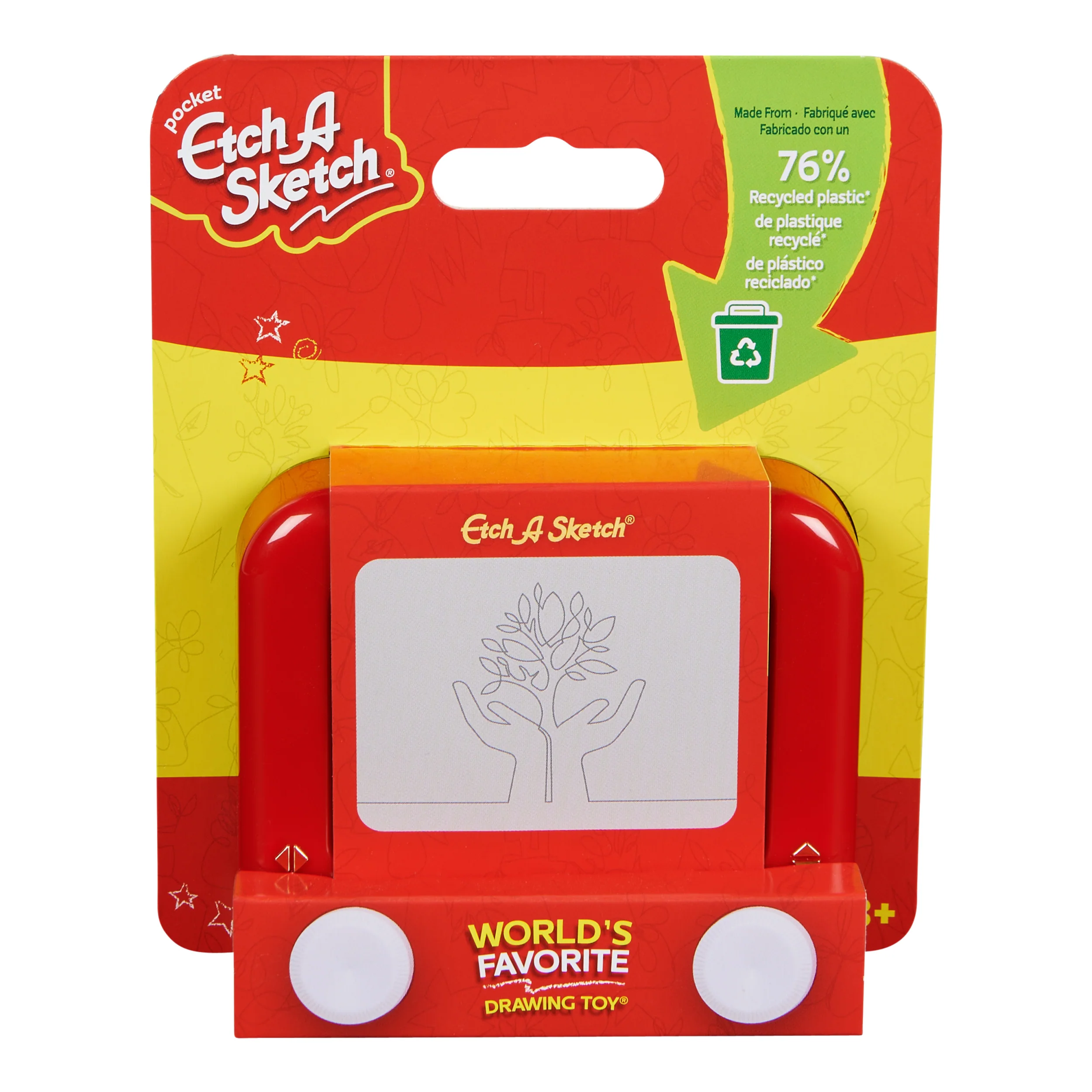 Etch A Sketch Pocket (76% Recycled Plastic) Drawing Kids Travel Toy - Image 2