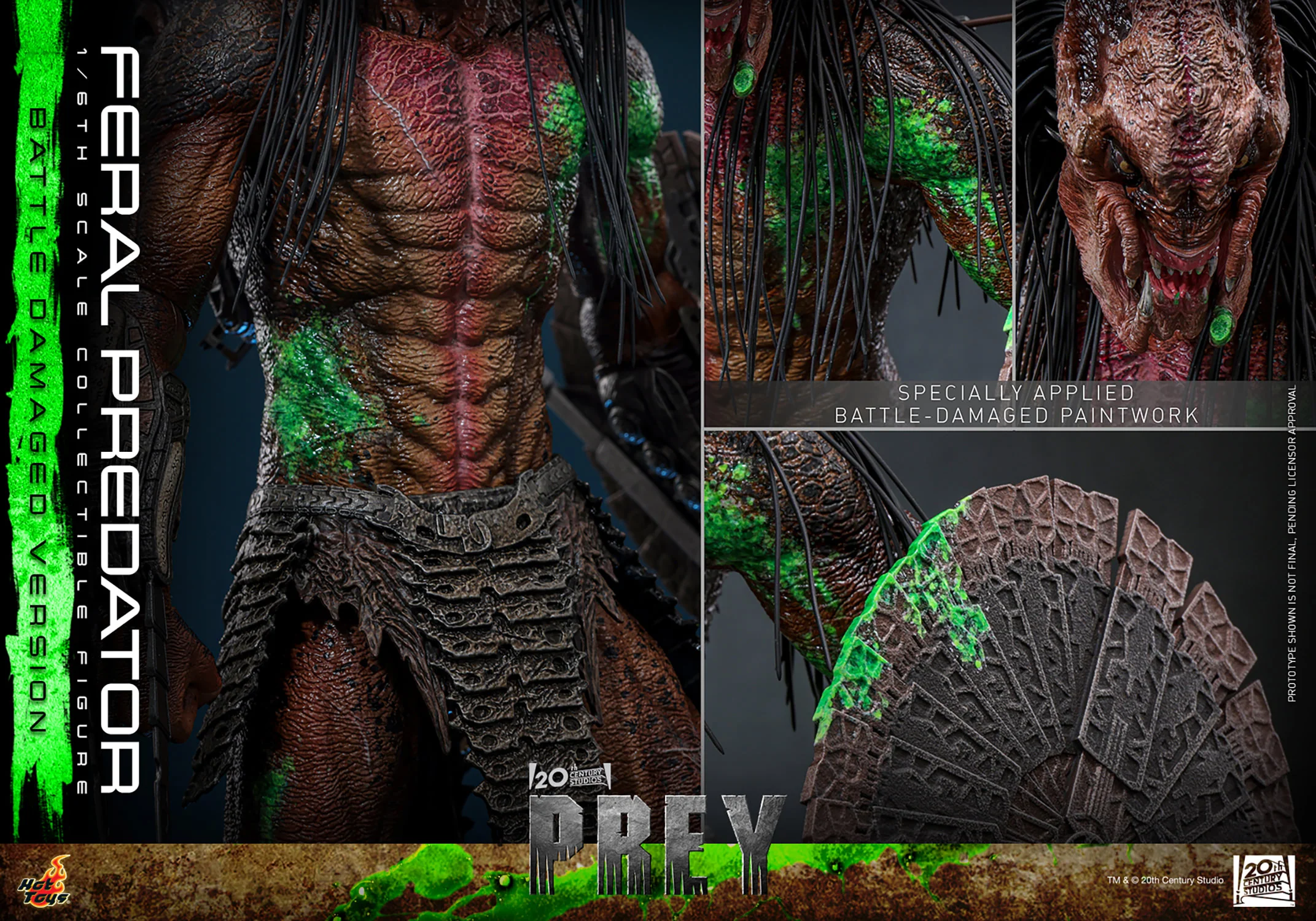 [PREORDER] Feral Predator (Battle Damaged Version) | Sixth Scale Action Figure | Hot Toys - Image 16