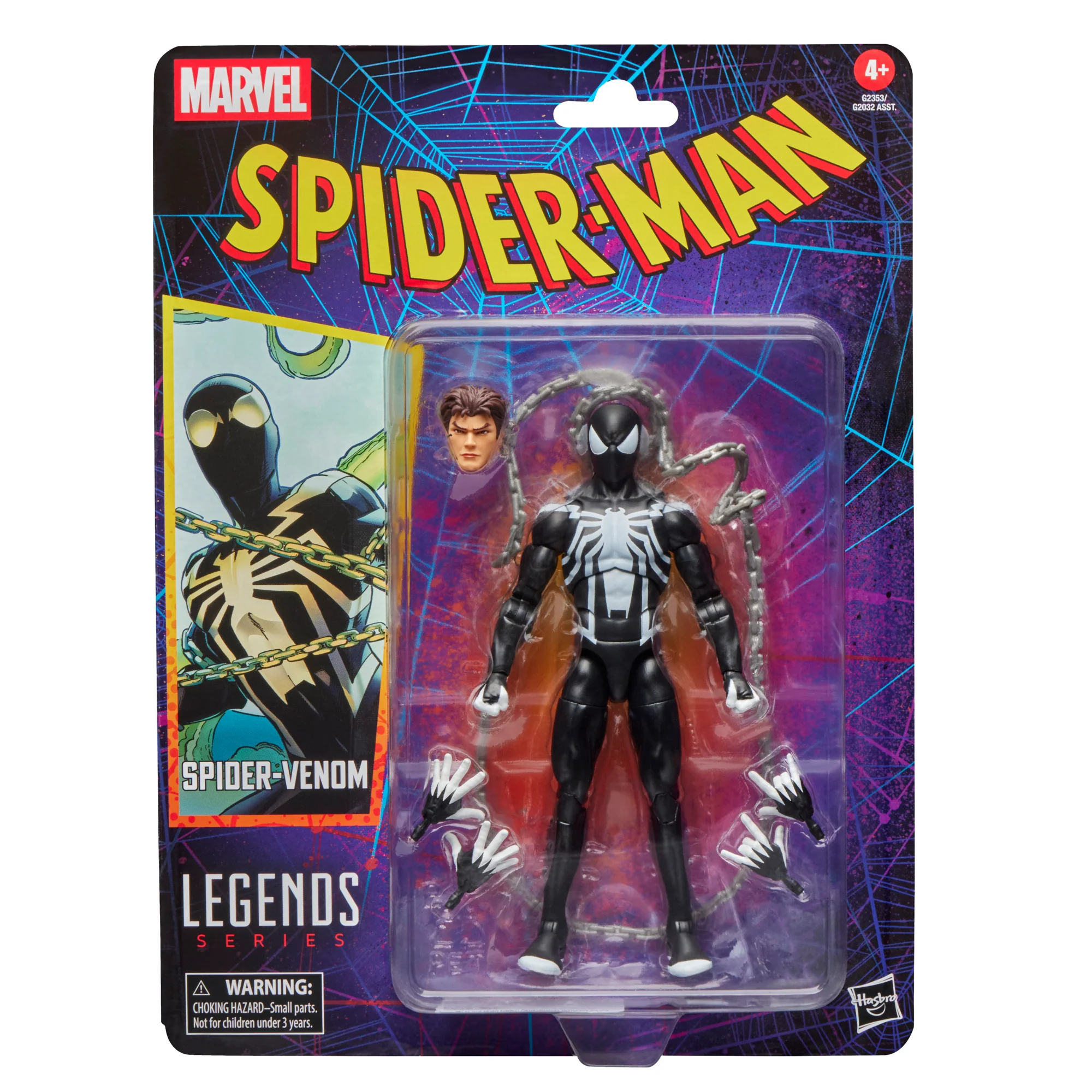 Marvel Legends Series Spider-Venom, Retro Cardback (Spider-Man Comics) | Action Figure | Hasbro - Image 2