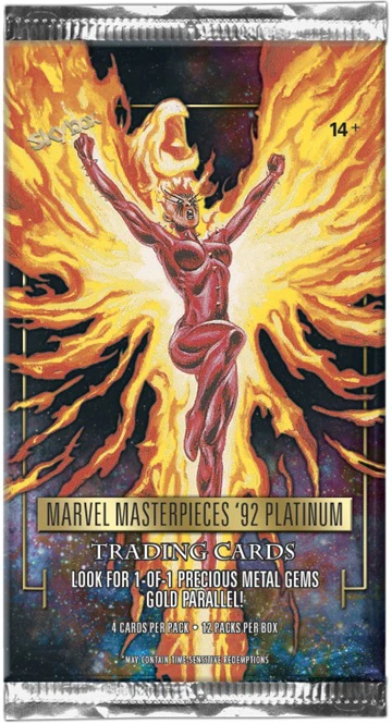 MARVEL MASTERPIECES '92 PLATINUM TRADING CARDS - Image 3