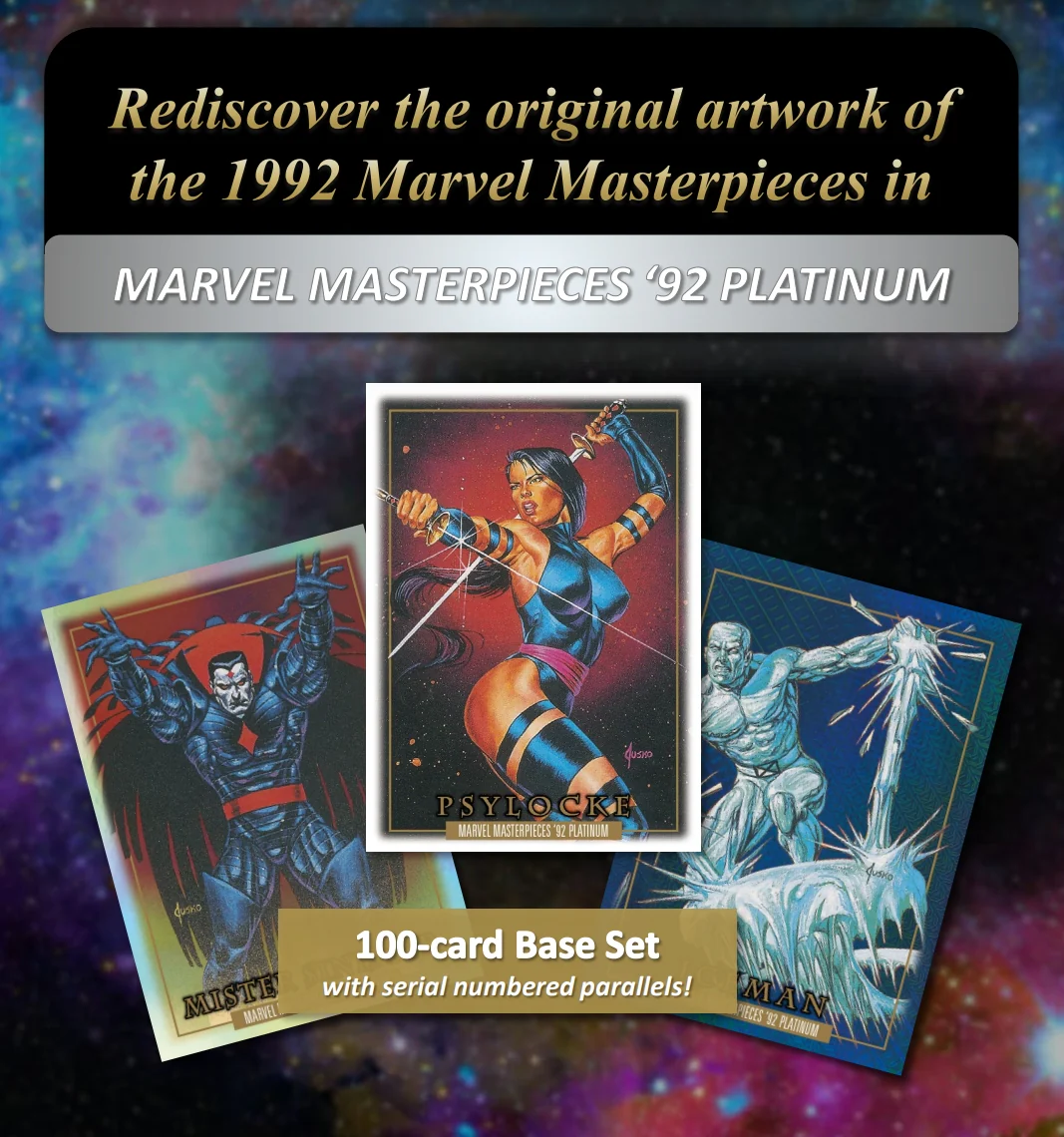 MARVEL MASTERPIECES '92 PLATINUM TRADING CARDS - Image 4