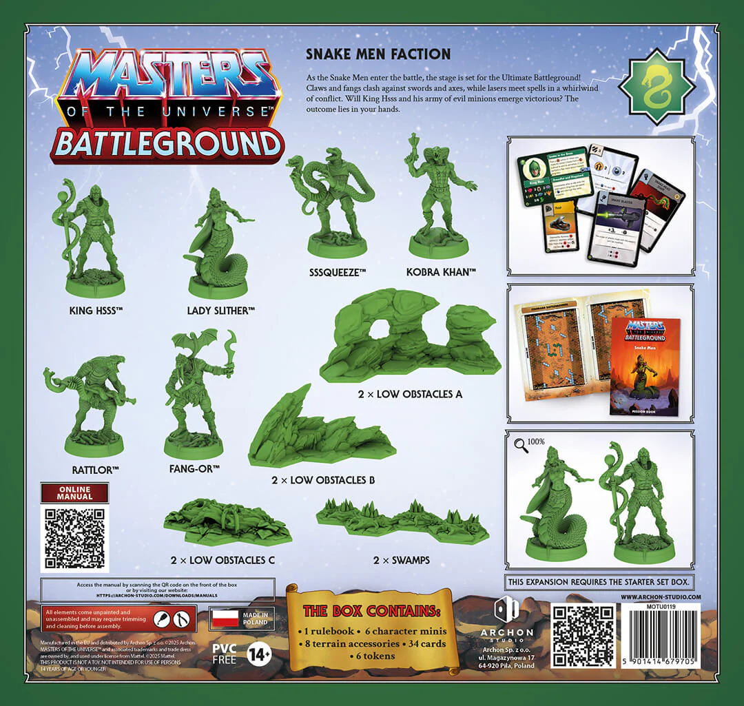 MOTU BATTLEGROUND WAVE 8: SNAKE MEN FACTION | Miniature Game | Archon Studios - Image 2