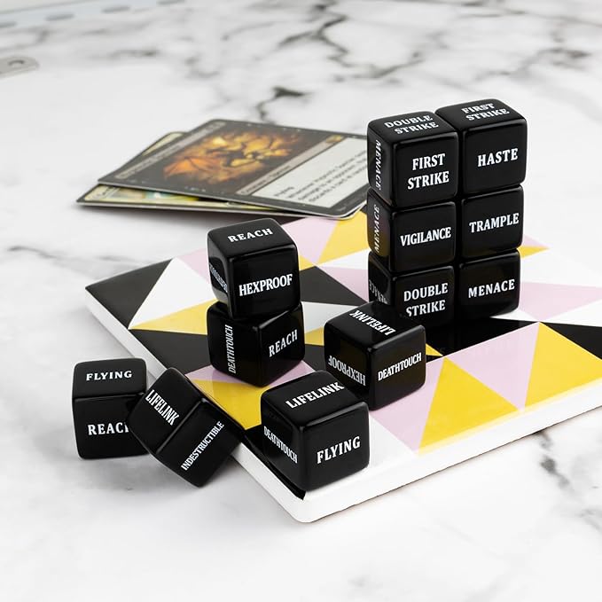 MTG Abilities/Keywords Counter Dice Black/Grey/White (48pcs) - Image 2