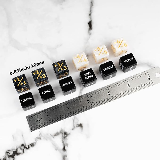 MTG Abilities/Keywords Counter Dice Black/Grey/White (48pcs) - Image 5
