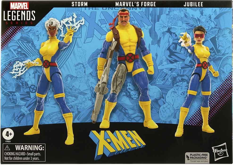 Marvel Legends X-Men 6 Inch Action Figure 3-Pack Series - Storm - Forge - Jubilee - Image 2