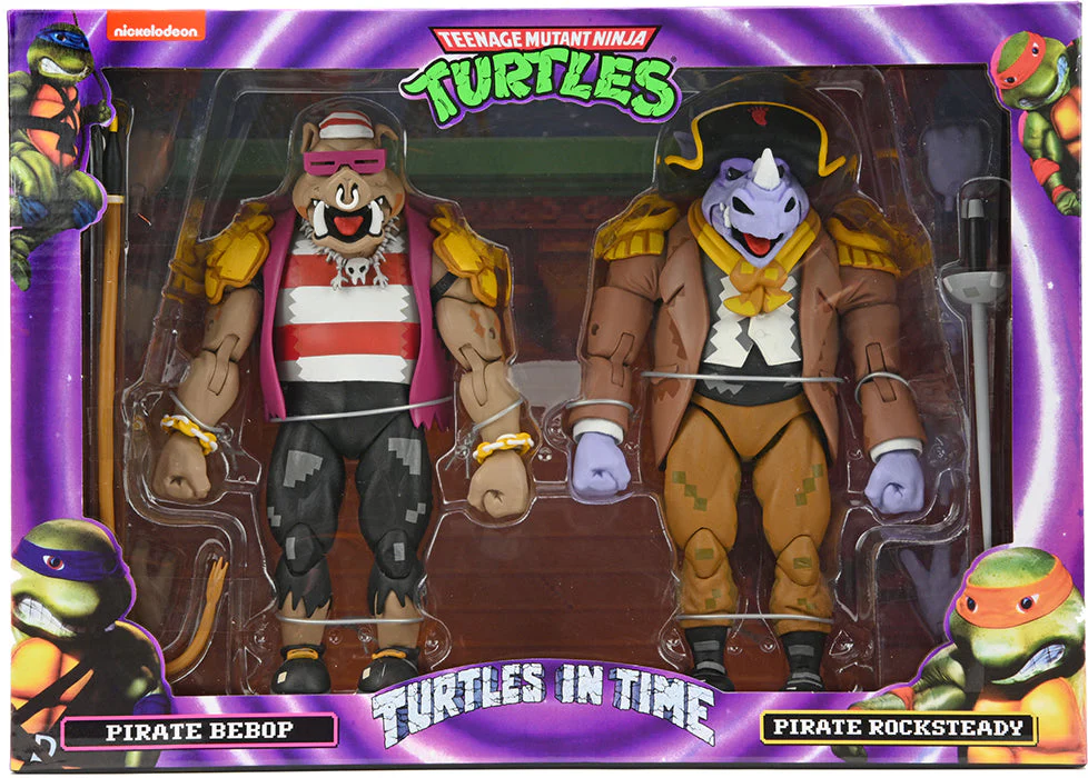 Teenage Mutant Ninja Turtles Turtles In Time 6 Inch Action Figure 2-Pack - Pirate Bebop & Rocksteady - Image 2