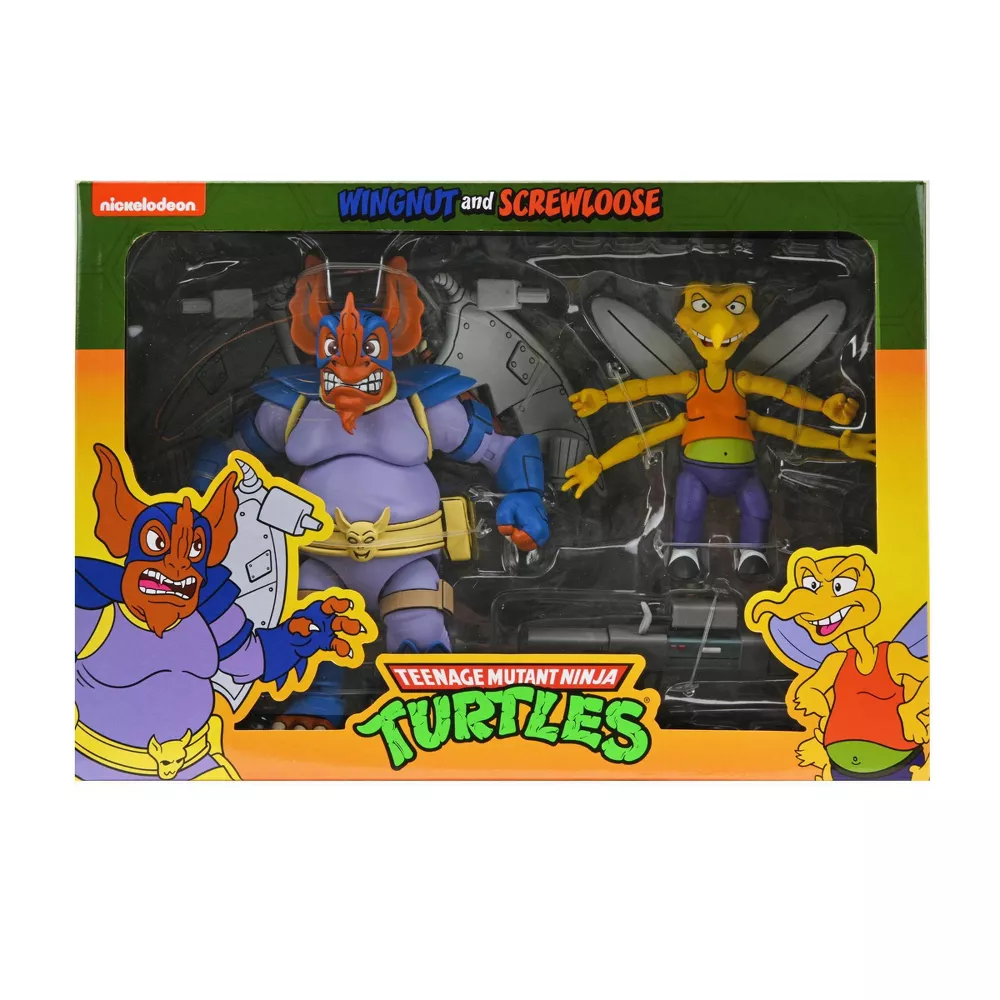 Teenage Mutant Ninja Turtles (Cartoon) - Wingnut and Screwloose 7" Action Figure - 2pk - Image 4