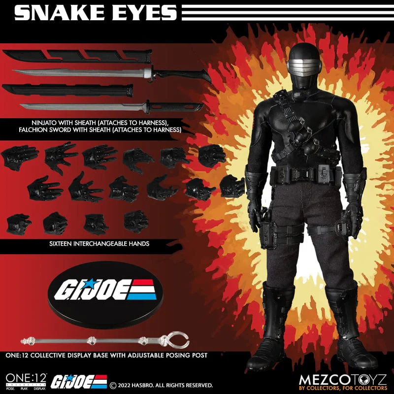 ONE:12 FIG GI JOE SNAKE EYES - Image 2