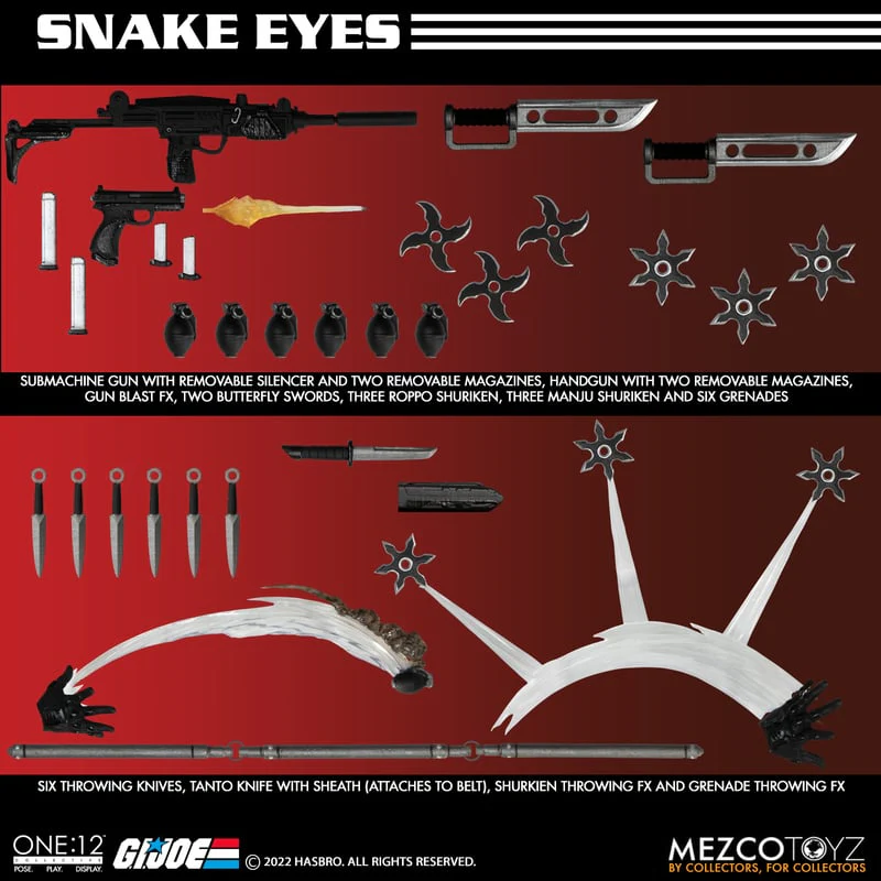 ONE:12 FIG GI JOE SNAKE EYES - Image 3