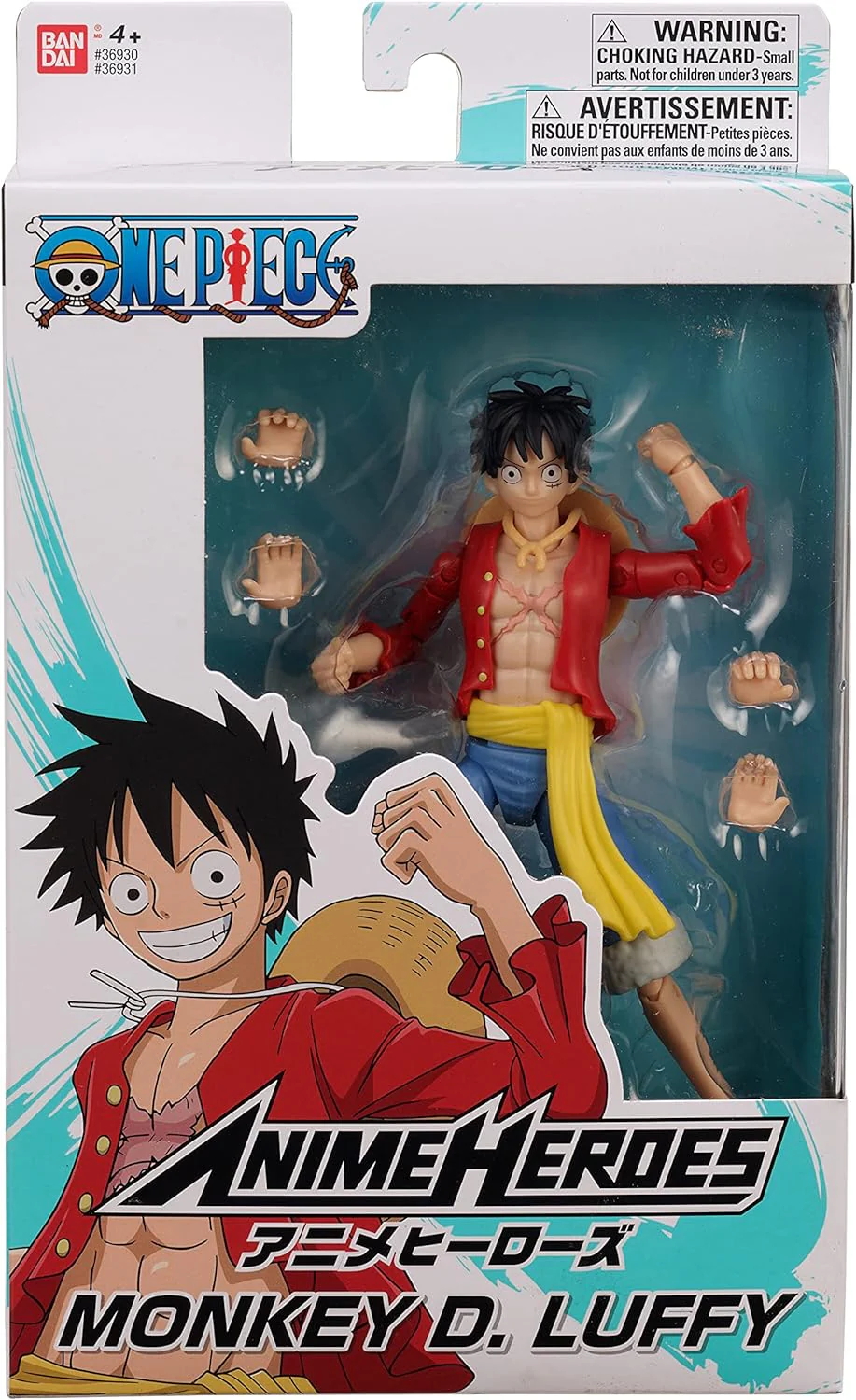 ONE PIECE - MONKEY.D.LUFFY Action Figure (ANIME HEROES) by Bandai