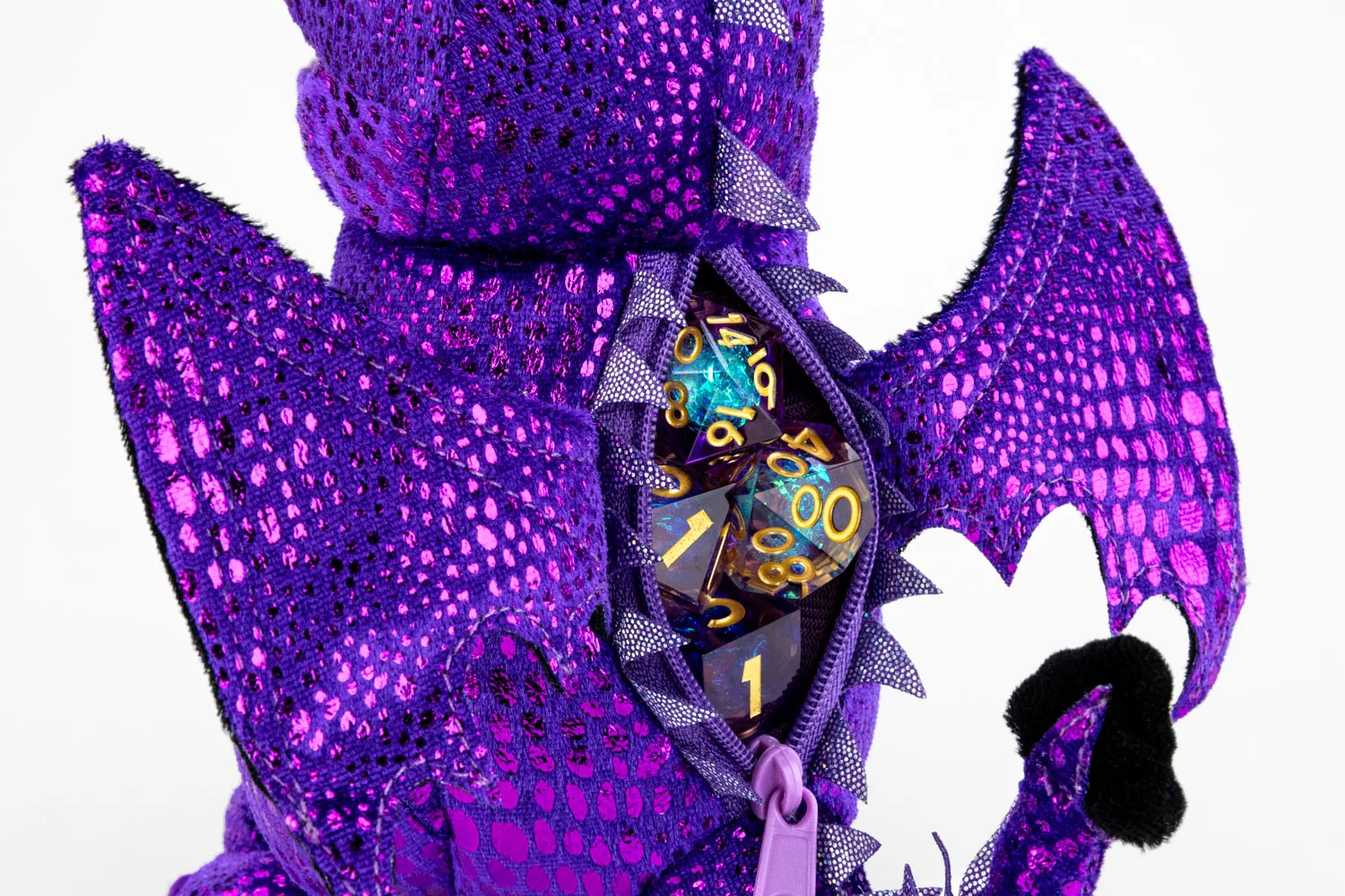 PLUSH DICE BAG PURPLE DRAGON | DnD Accessories | Fanroll - Image 2