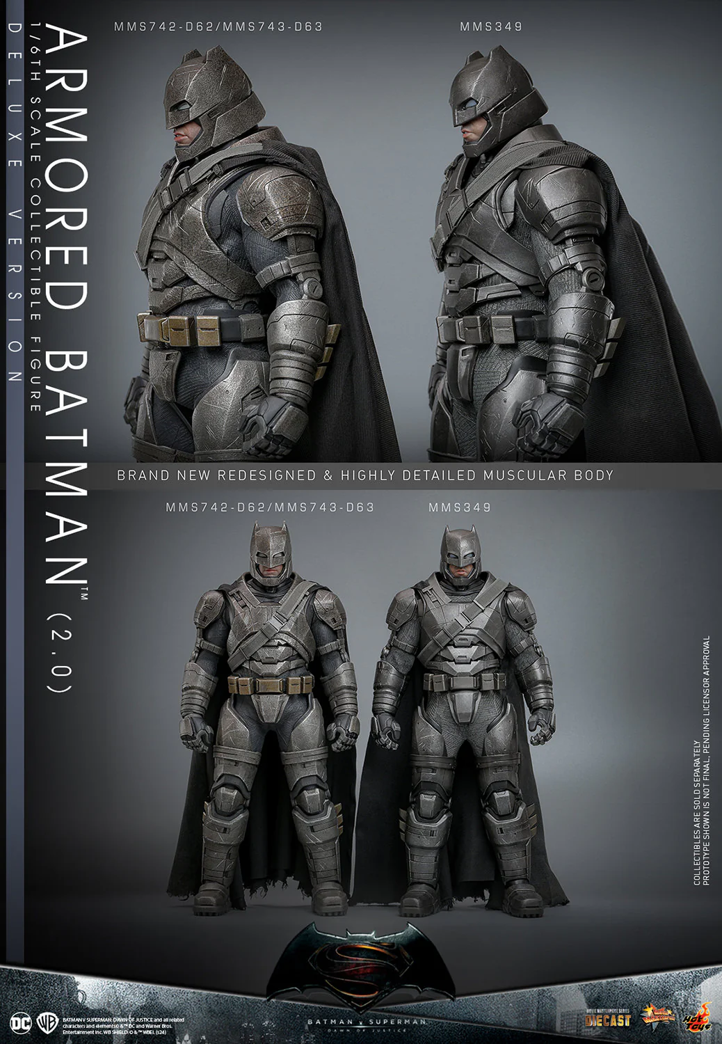 [PRE-ORDER] Armored Batman (2.0) Deluxe Edition Hot Toys Sixth Scale Figure - Image 20