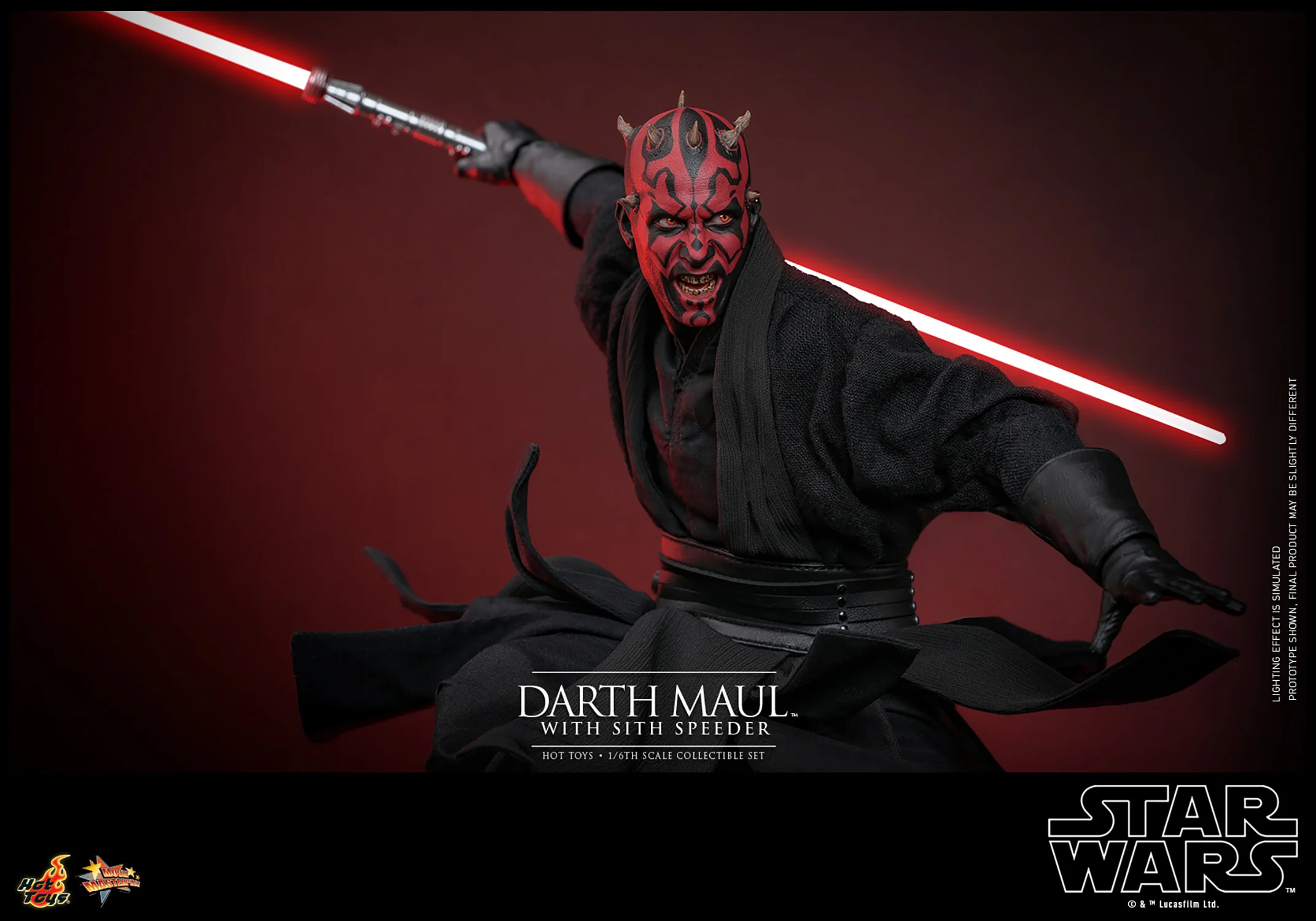 Darth Maul with Sith Speeder Sixth Scale Figure Set - Image 16