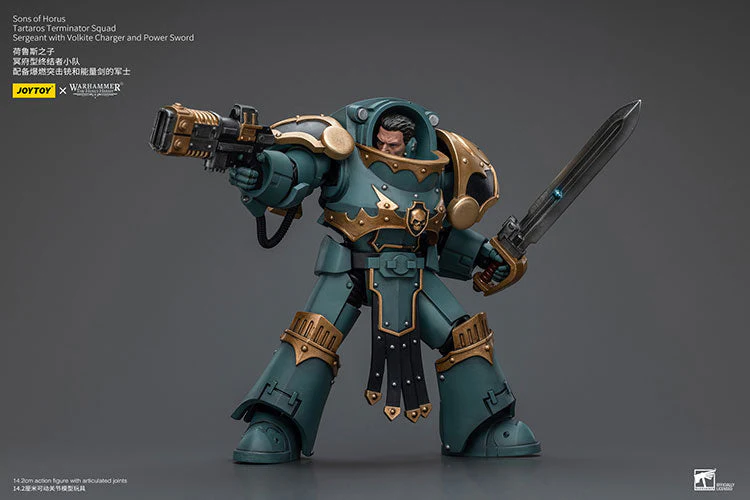 [PRE-ORDER] Sons of Horus Tartaros Terminator Squad Sergeant with Volkite Charger and Power Sword - Image 5