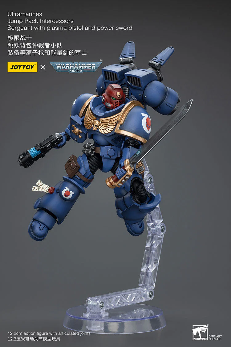 Ultramarines Jump Pack Intercessors Sergeant with Plasma Pistol and Power Sword - Image 6