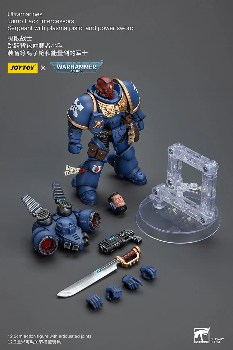 Ultramarines Jump Pack Intercessors Sergeant with Plasma Pistol and Power Sword - Image 7