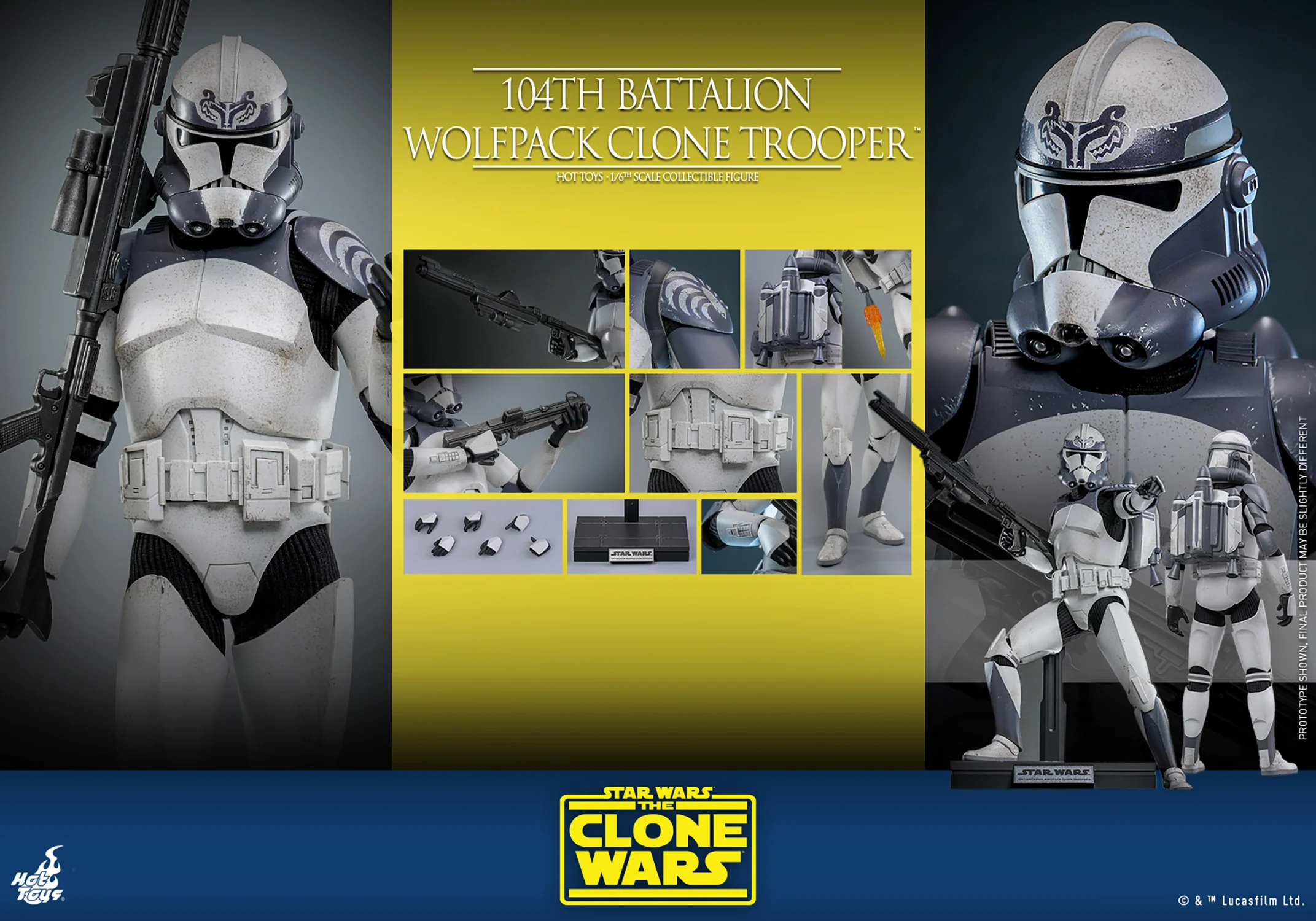 104th Battalion Wolfpack Clone Trooper™ Sixth Scale Figure - Image 12