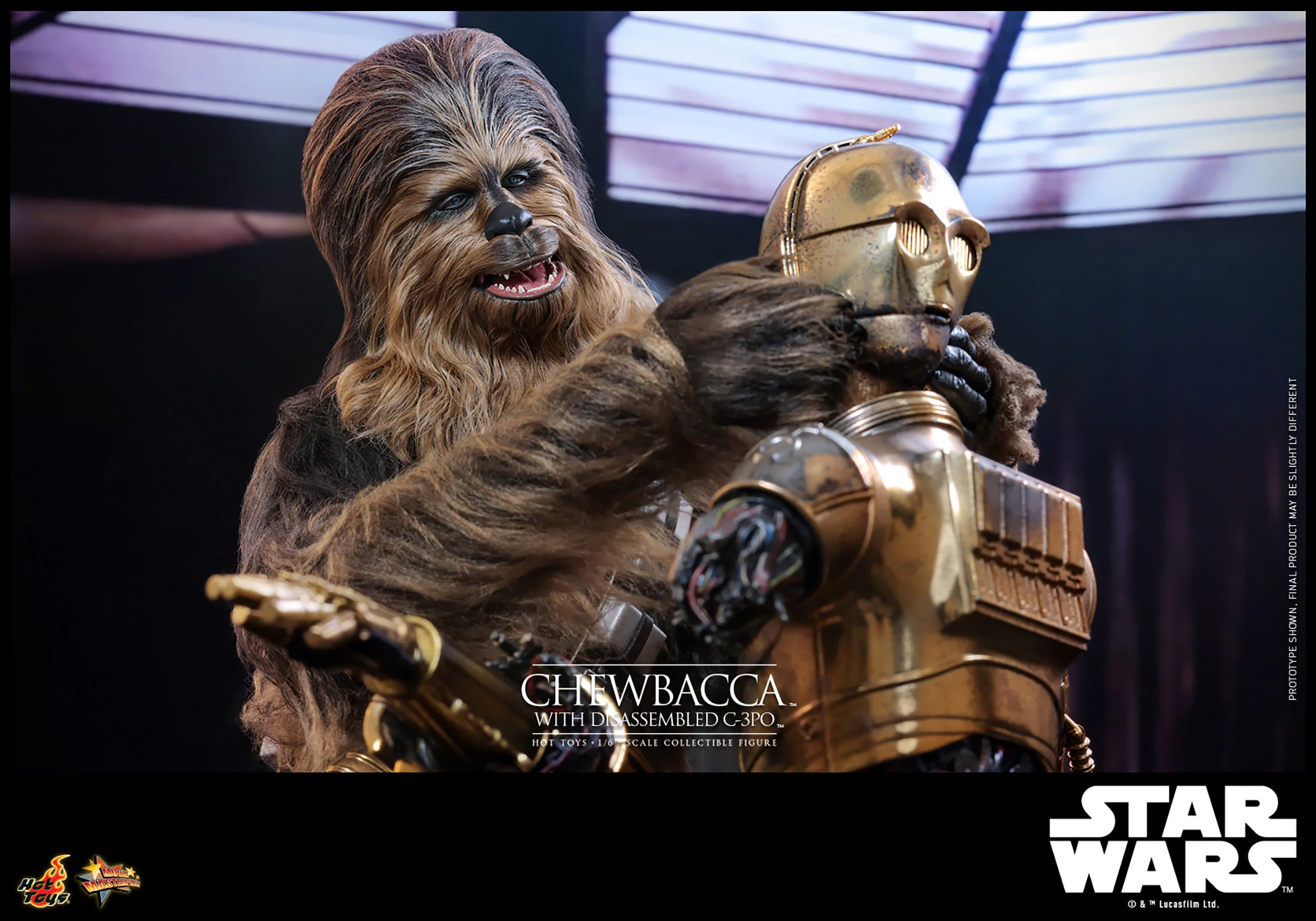 [PREORDER]  Chewbacca™ with Disassembled C-3PO™ Sixth Scale Figure - Image 3