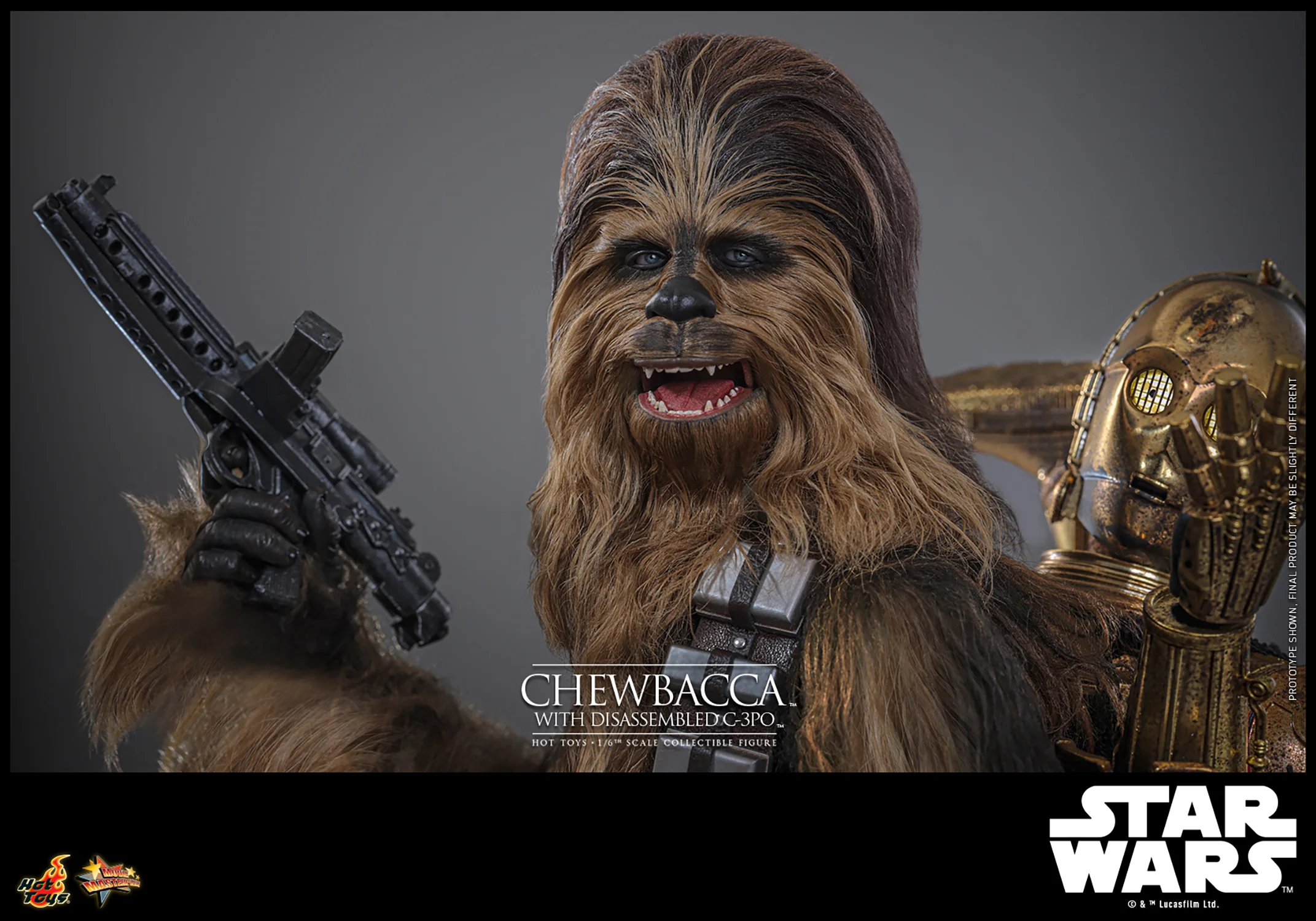 [PREORDER]  Chewbacca™ with Disassembled C-3PO™ Sixth Scale Figure - Image 4