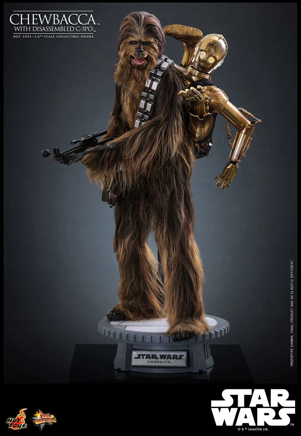 [PREORDER]  Chewbacca™ with Disassembled C-3PO™ Sixth Scale Figure - Image 5