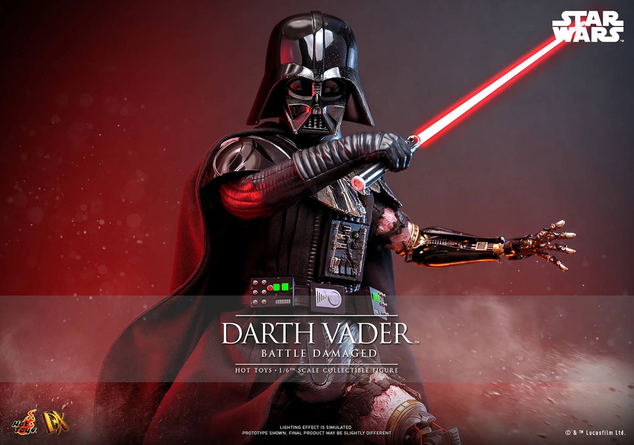 [PREORDER] Darth Vader™ (Battle Damaged) Sixth Scale Figure