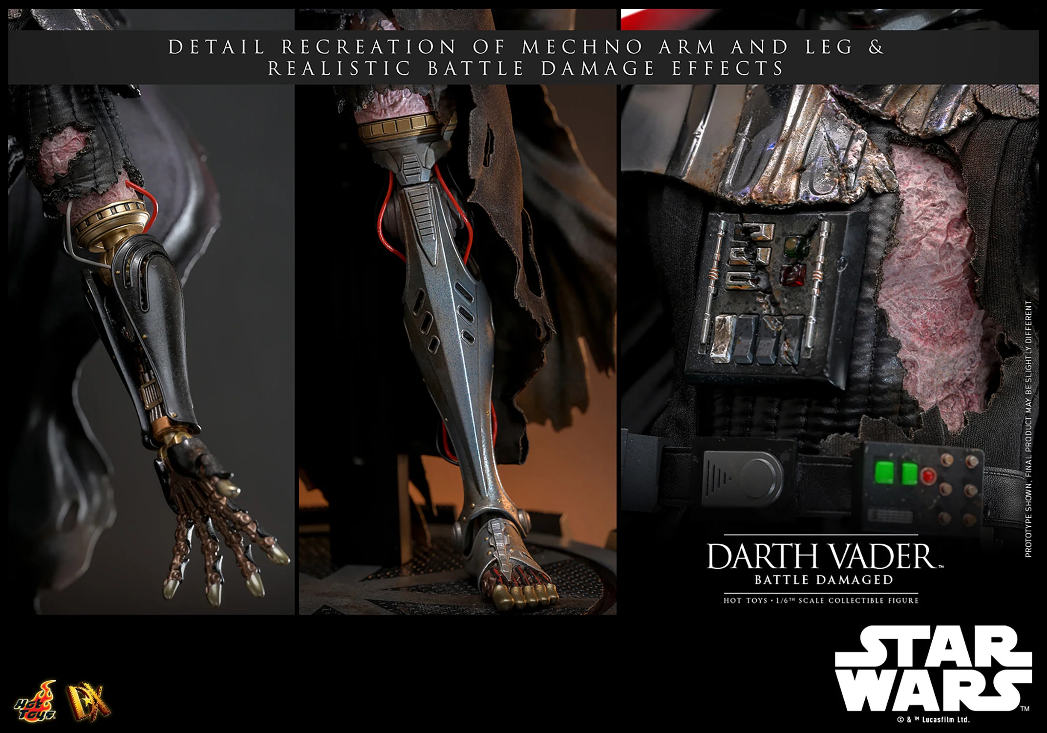 [PREORDER] Darth Vader™ (Battle Damaged) Sixth Scale Figure - Image 16