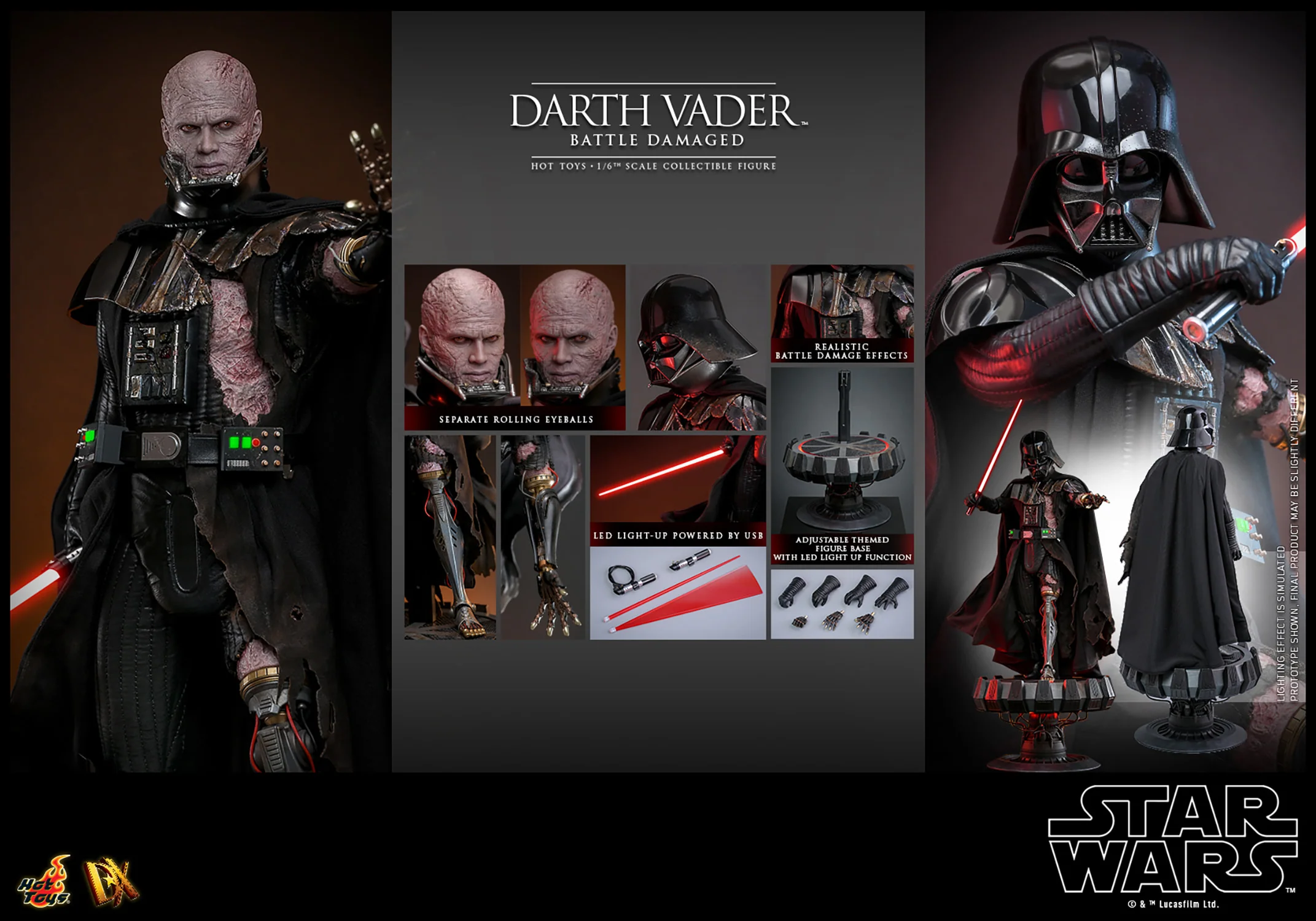 [PREORDER] Darth Vader™ (Battle Damaged) Sixth Scale Figure - Image 18
