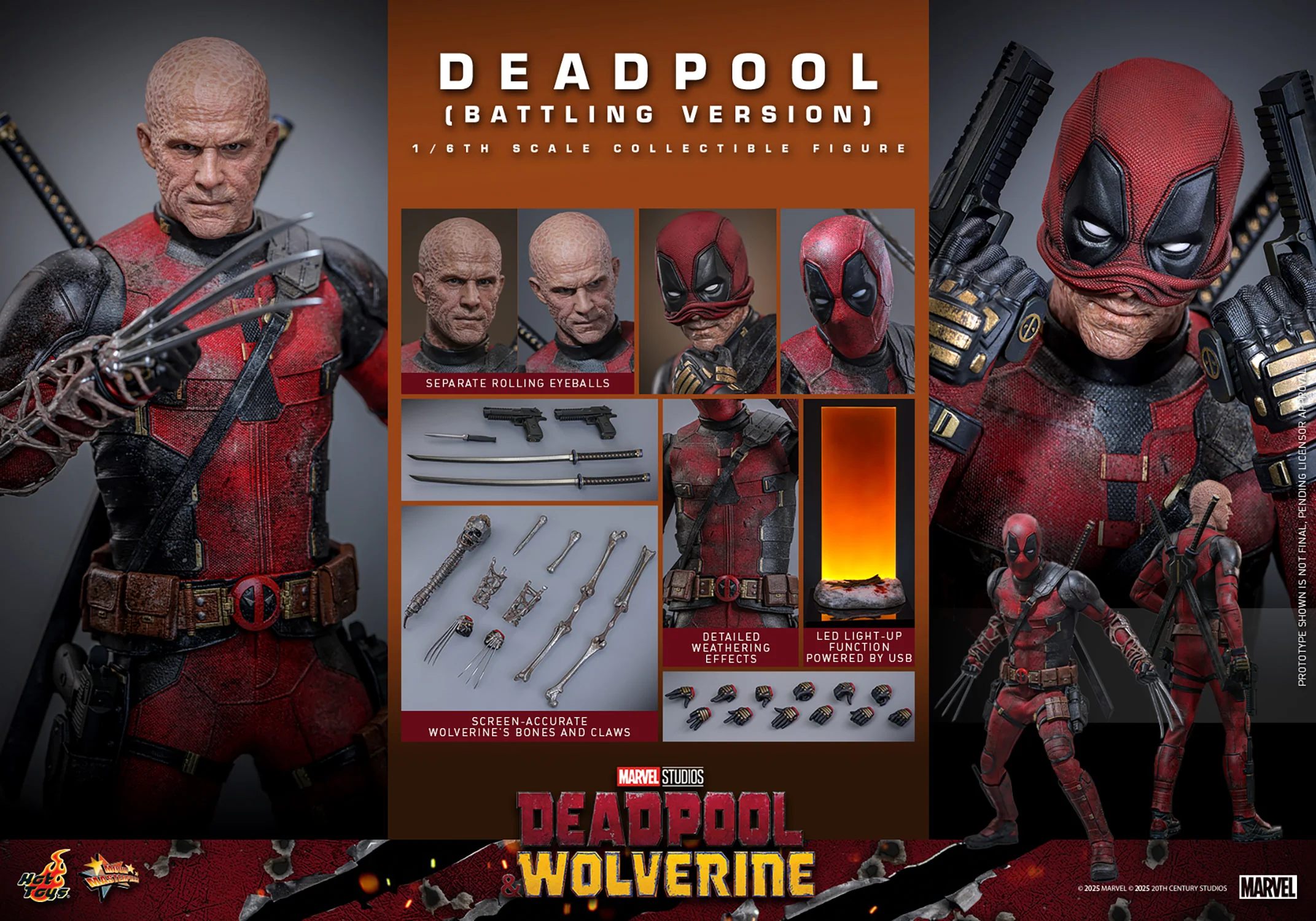 [PREORDER] Deadpool (Battling Version) Sixth Scale Figure - Image 22