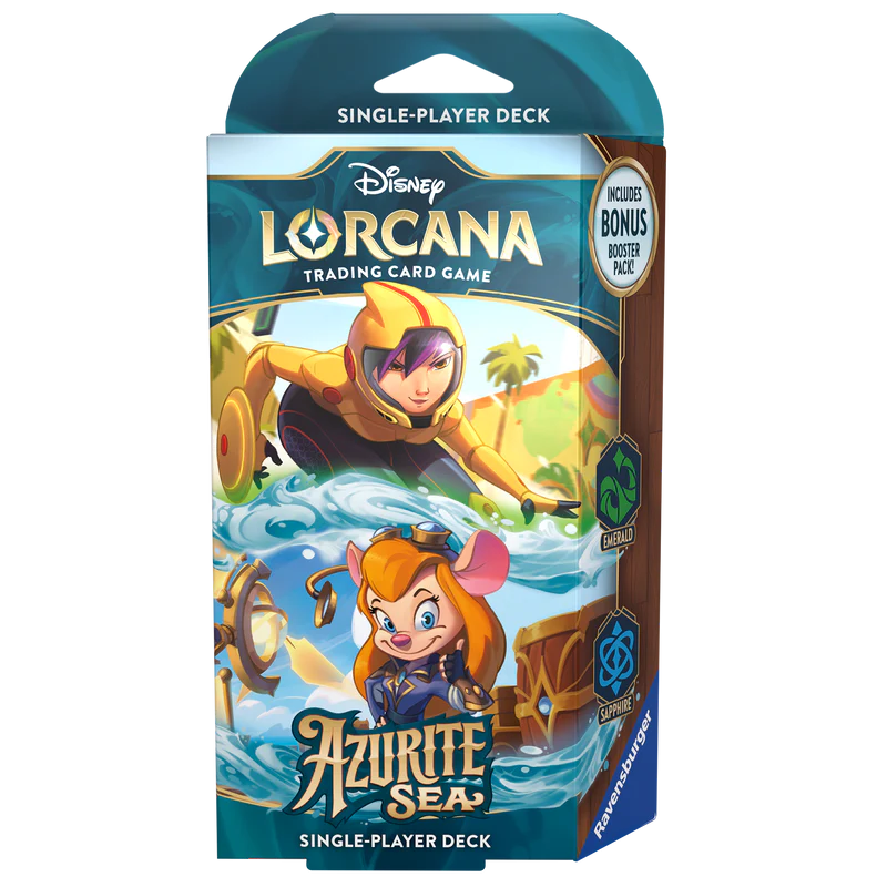 DISNEY LORCANA AZURITE SEA GO GO/GADGET (EMERALD/SAPPHIRE) STARTER DECK