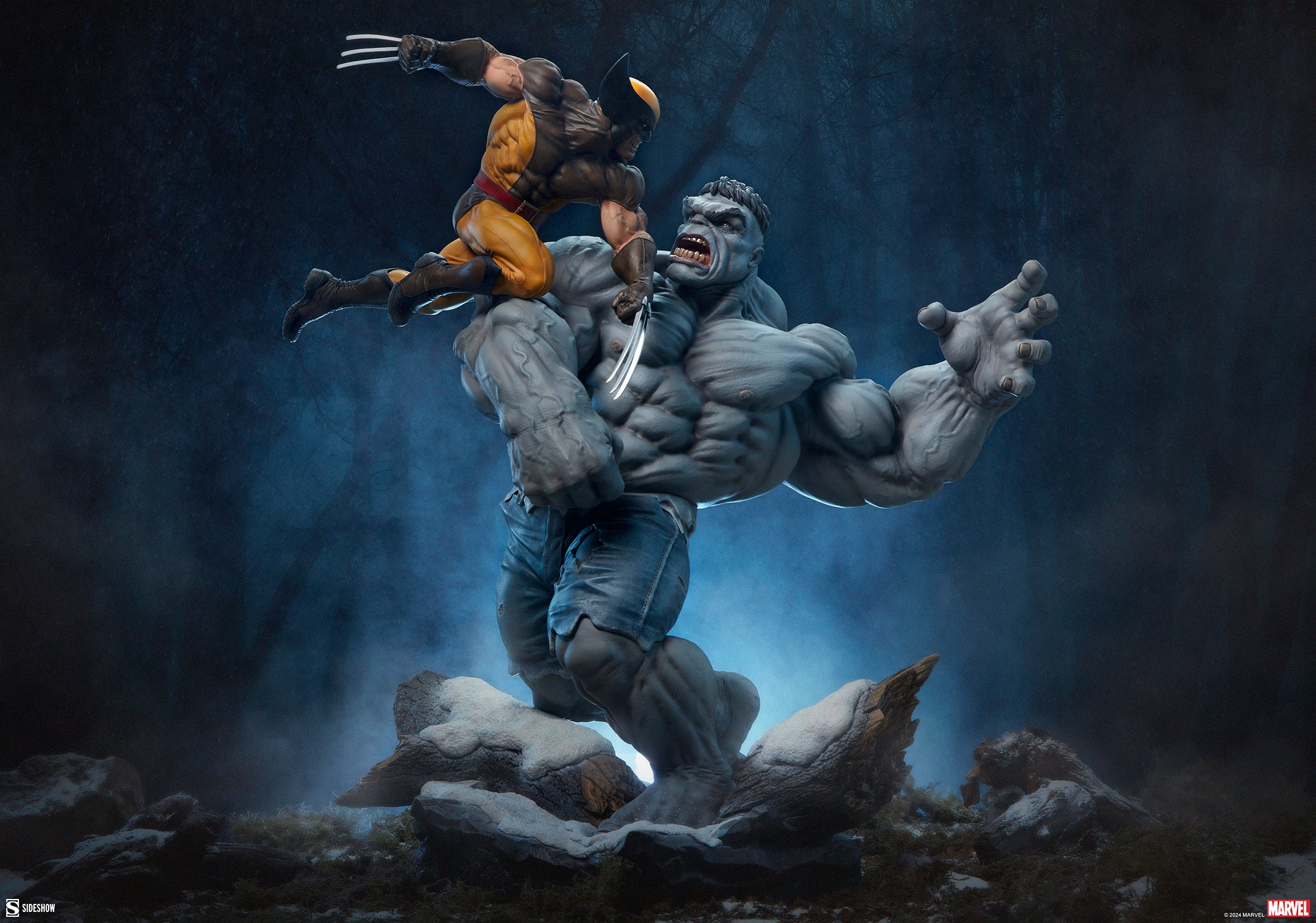 [PREORDER] Grey Hulk vs Wolverine Maquette - Image 2