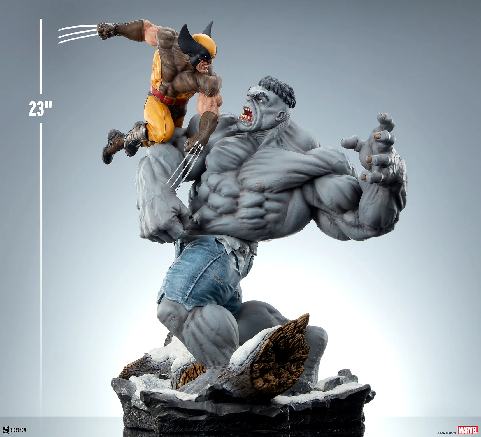 [PREORDER] Grey Hulk vs Wolverine Maquette - Image 6