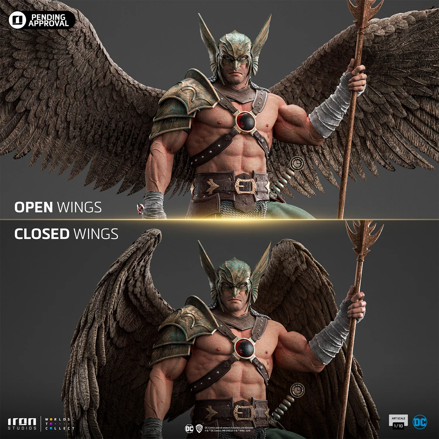 [PREORDER] Hawkman (10th Anniversary) 1:10 Scale Statue - Image 2