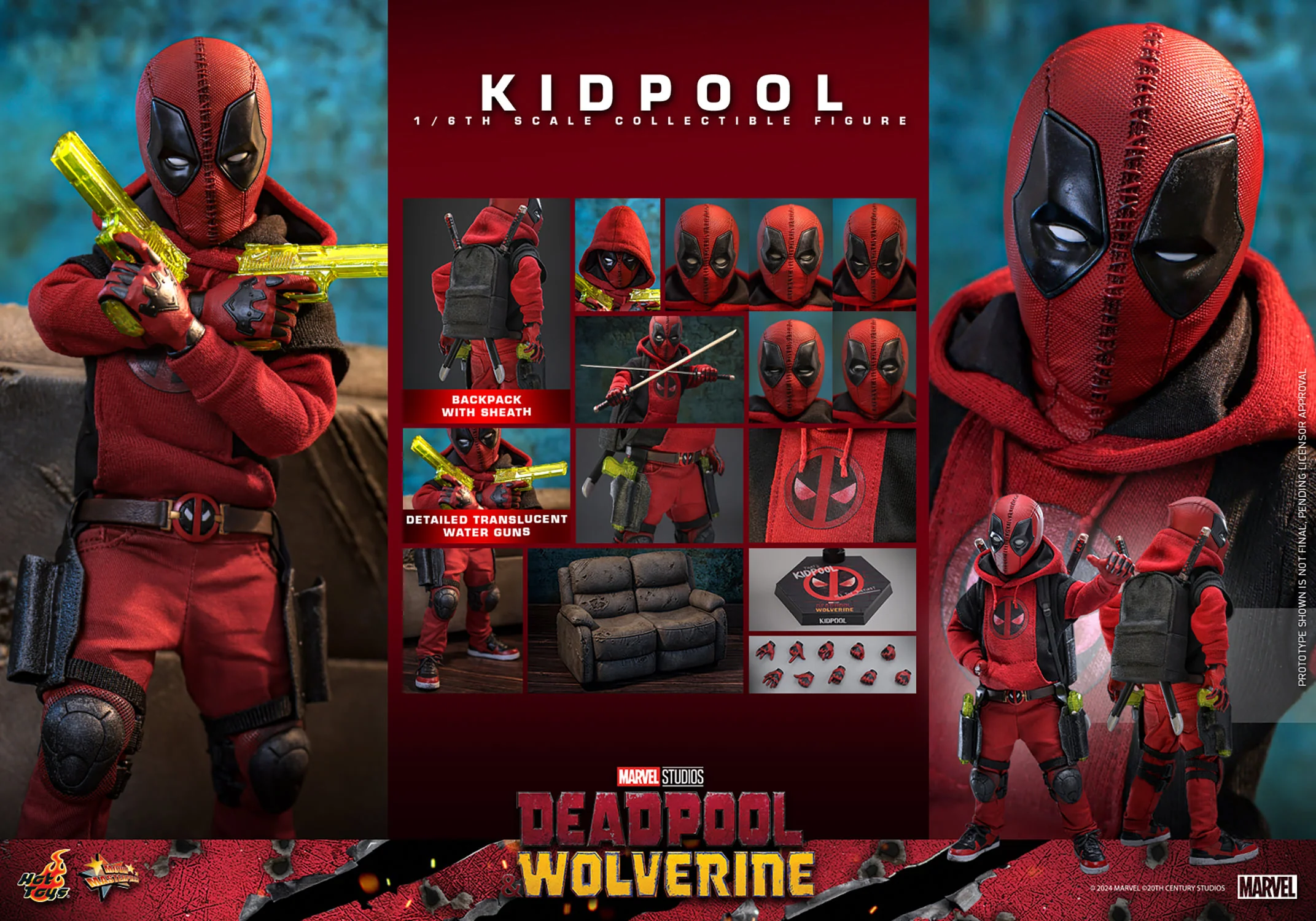 Kidpool Sixth Scale Collectible Figure – Deadpool & Wolverine (Hot Toys) | Heroes World - Image 22