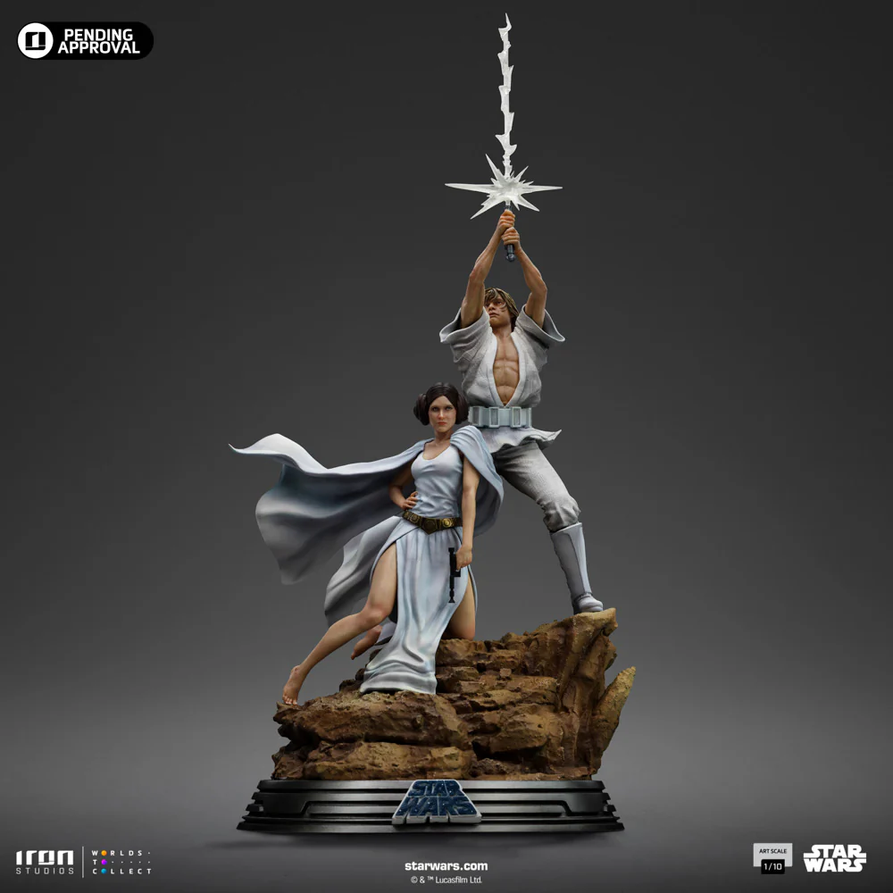 [PREORDER] Luke and Leia Deluxe 1:10 Scale Statue - Image 5