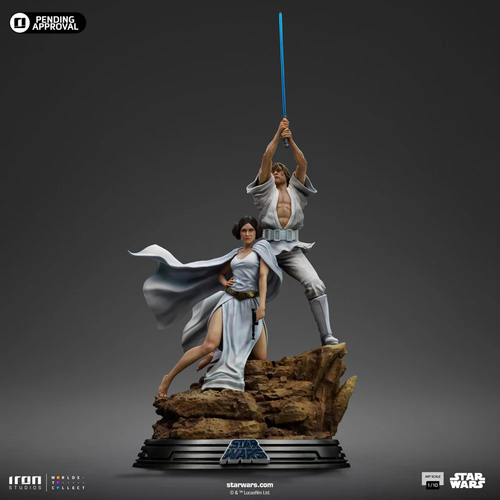 [PREORDER] Luke and Leia Deluxe 1:10 Scale Statue - Image 6