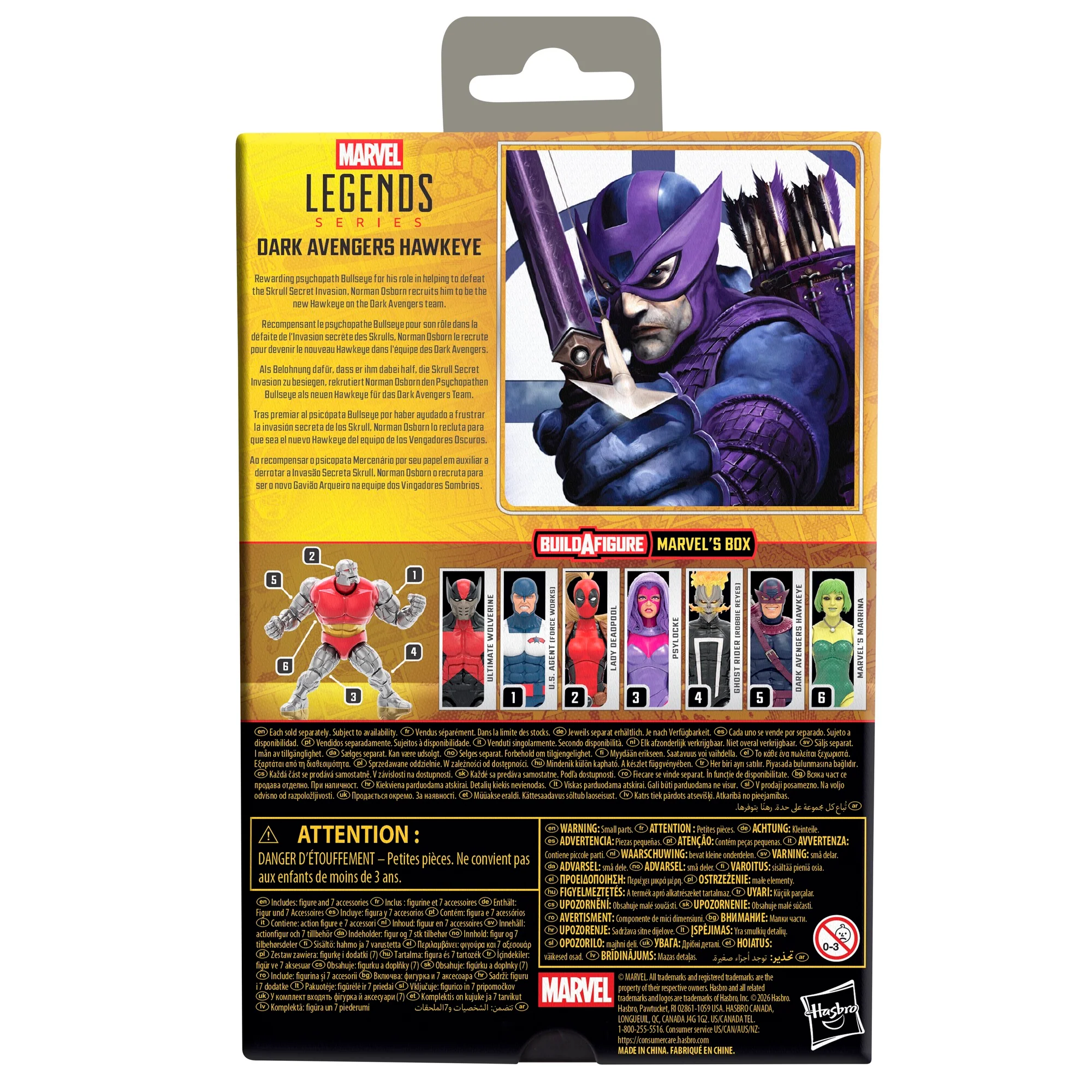 [PREORDER] Marvel Legends Series Dark Avengers Hawkeye (Dark Avengers Comics) | Action Figure | Hasbro - Image 4
