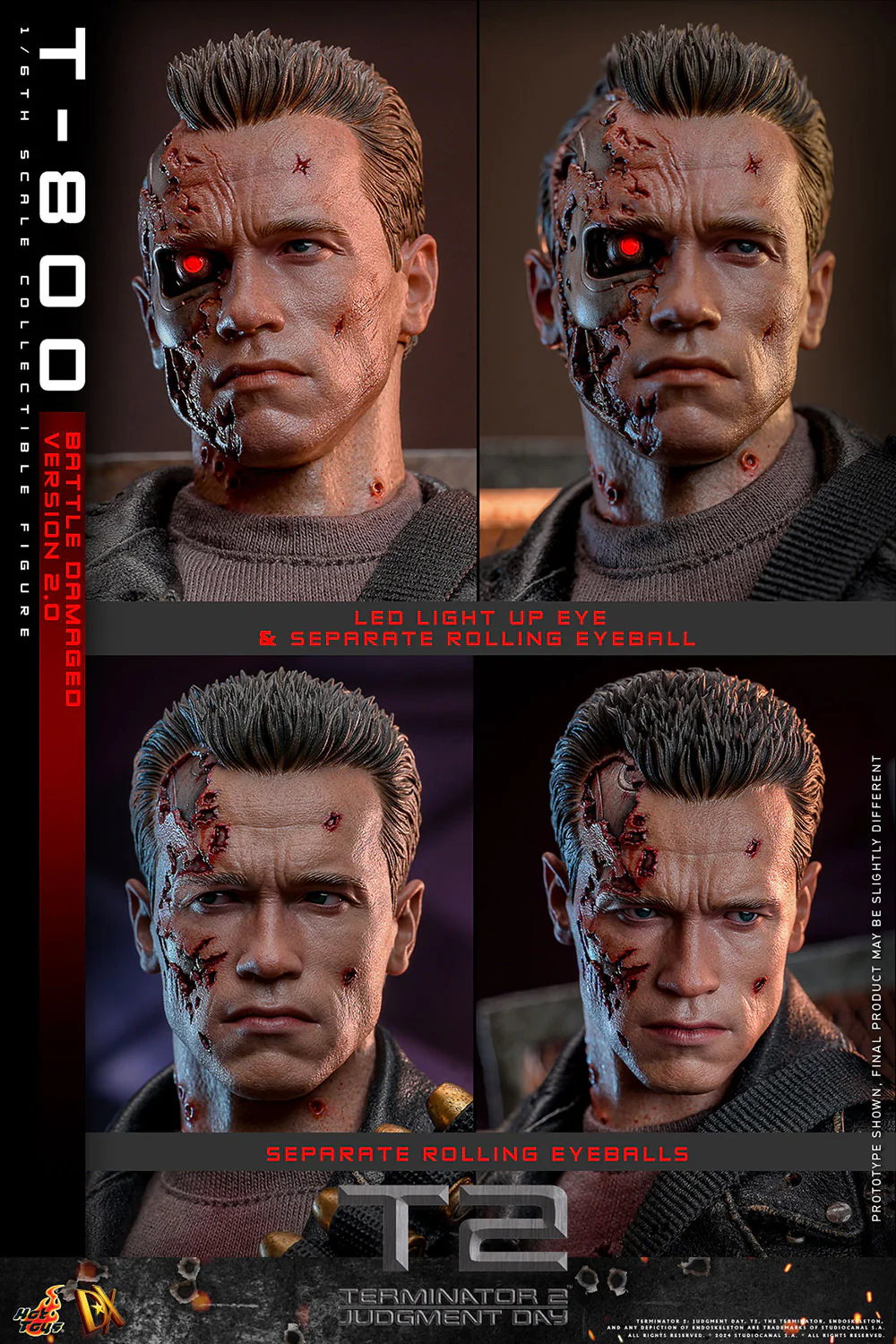 [PREORDER RERUN] T-800 (Battle Damaged Version 2.0) Sixth Scale Figure | Hot Toys - Image 20