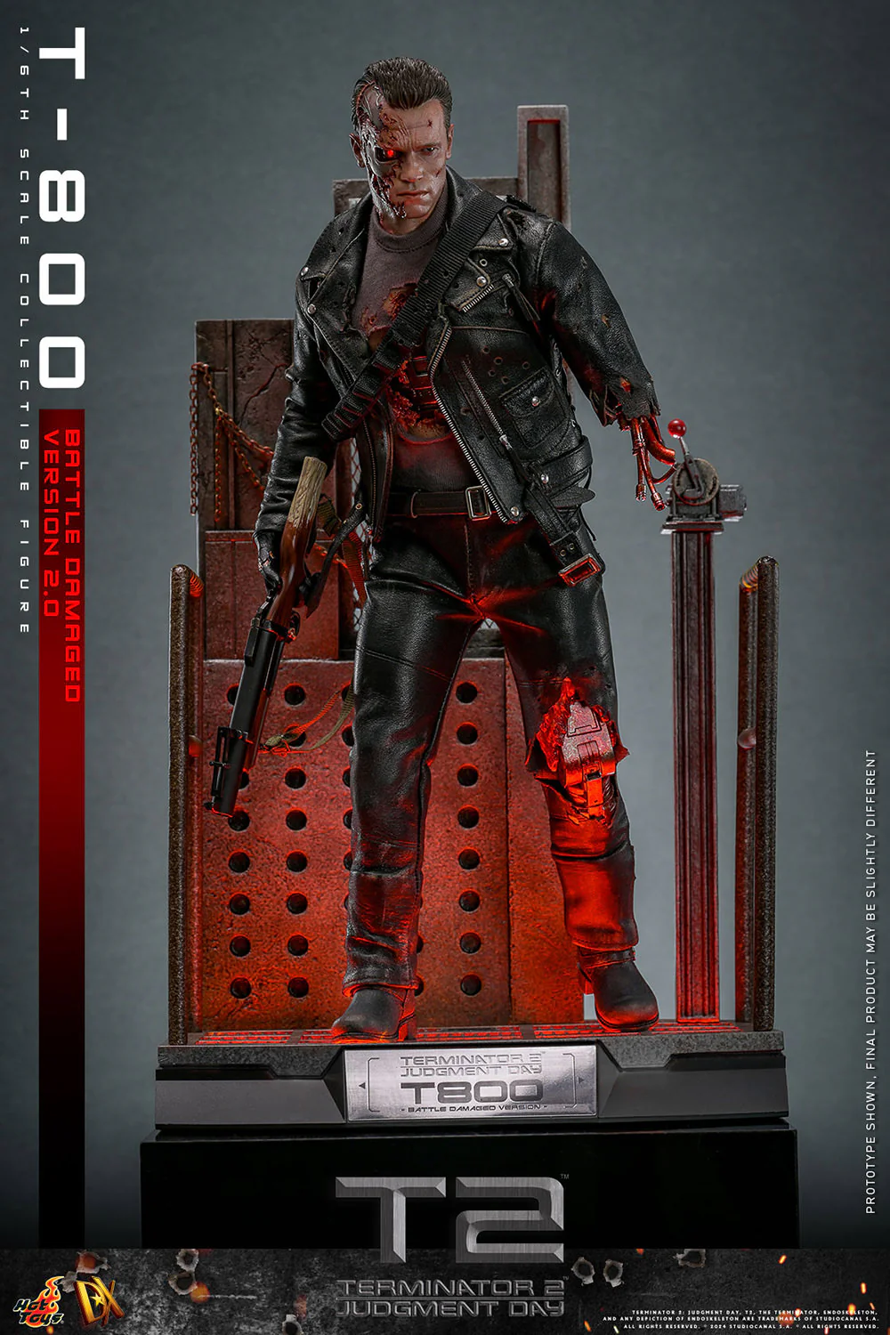 [PREORDER RERUN] T-800 (Battle Damaged Version 2.0) Sixth Scale Figure | Hot Toys - Image 5