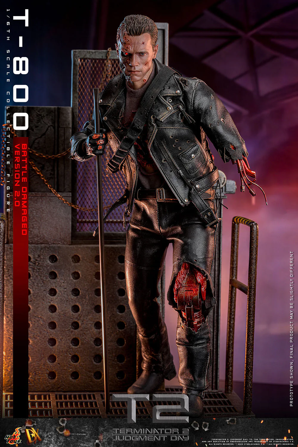 [PREORDER RERUN] T-800 (Battle Damaged Version 2.0) Sixth Scale Figure | Hot Toys - Image 7