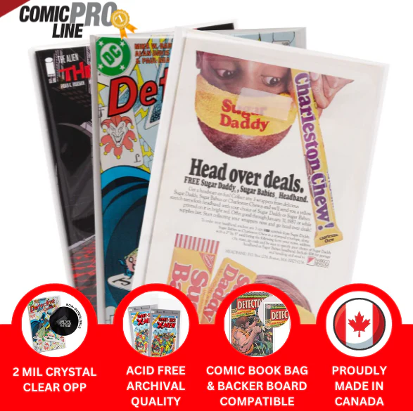 Silver/Regular Comic Bags - 7 1/8” x 10 1/2" with 2" flap (ComicProLine) - Image 2