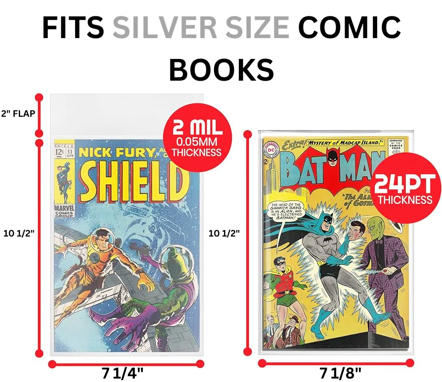 Silver Size - 24pt - 7 1/8" x 10 1/2" (Comic Boards) - Image 3