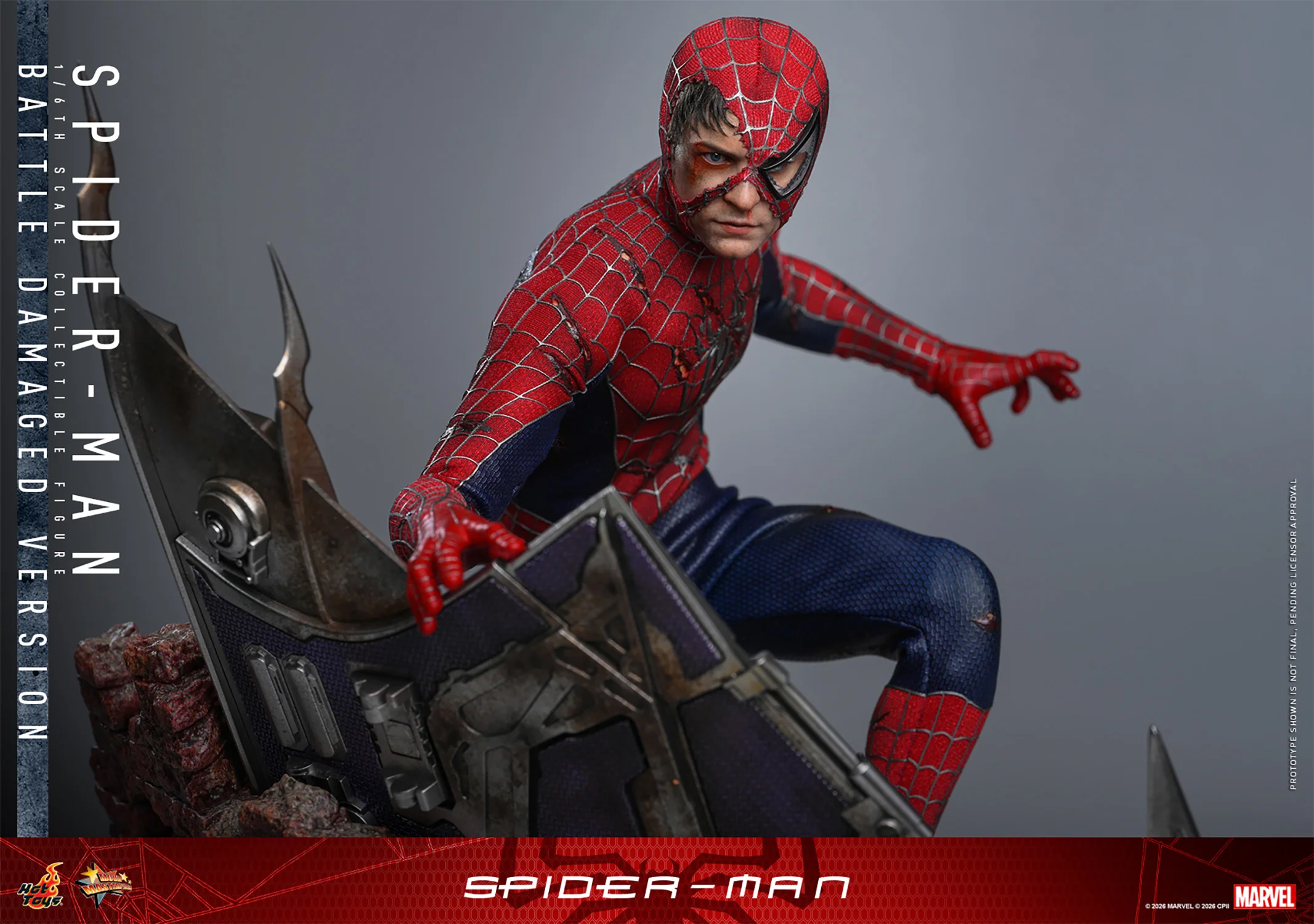 [PREORDER] Spider-Man (Battle Damaged Version) MMS859 | Sixth Scale Action Figure | Hot Toys - Image 14